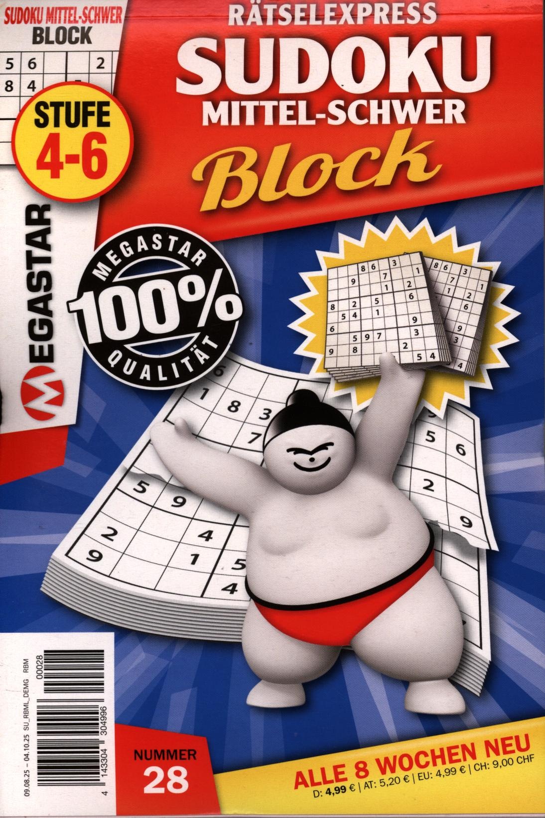 Sudoku Block mittel-schw. 28/2025