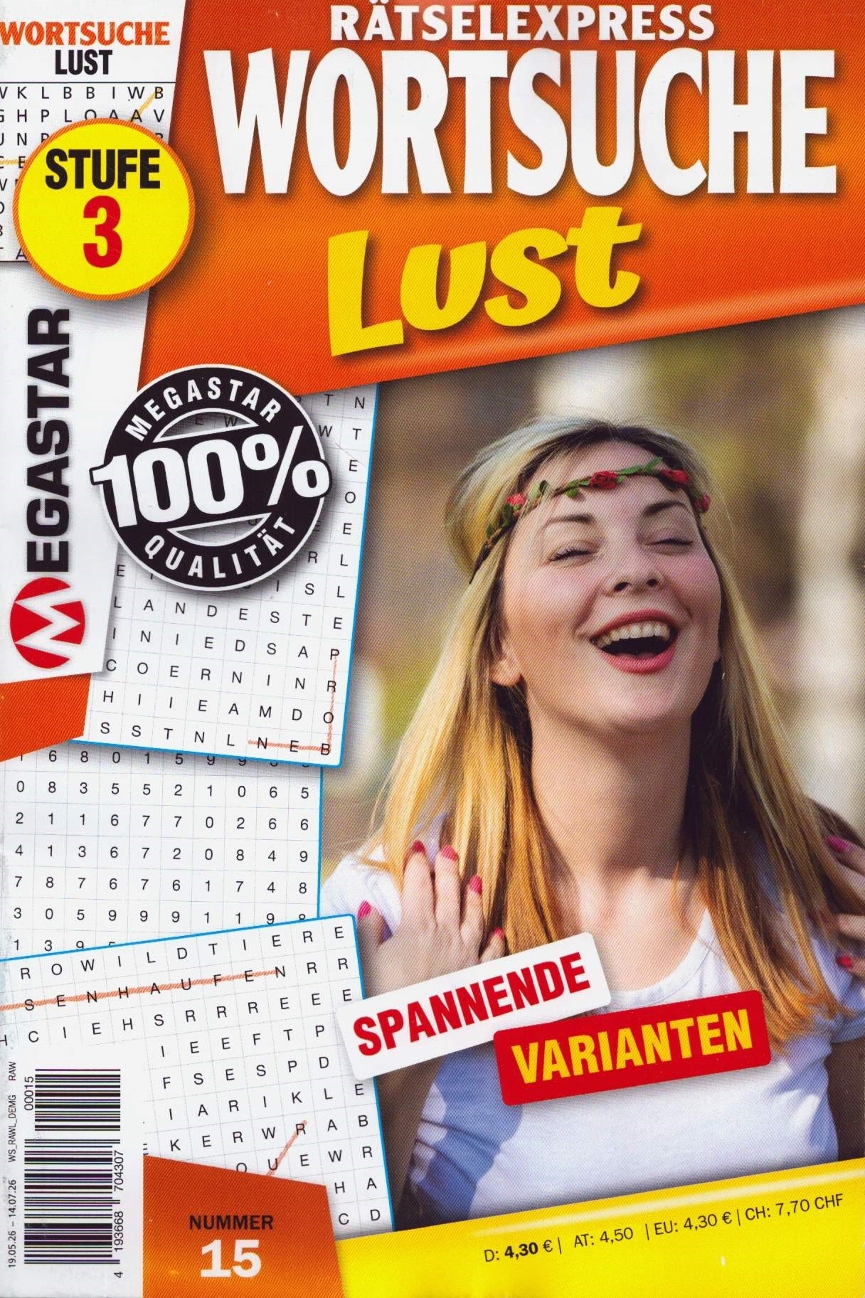 Rätselexpress Wortsuche Lust 15/2026