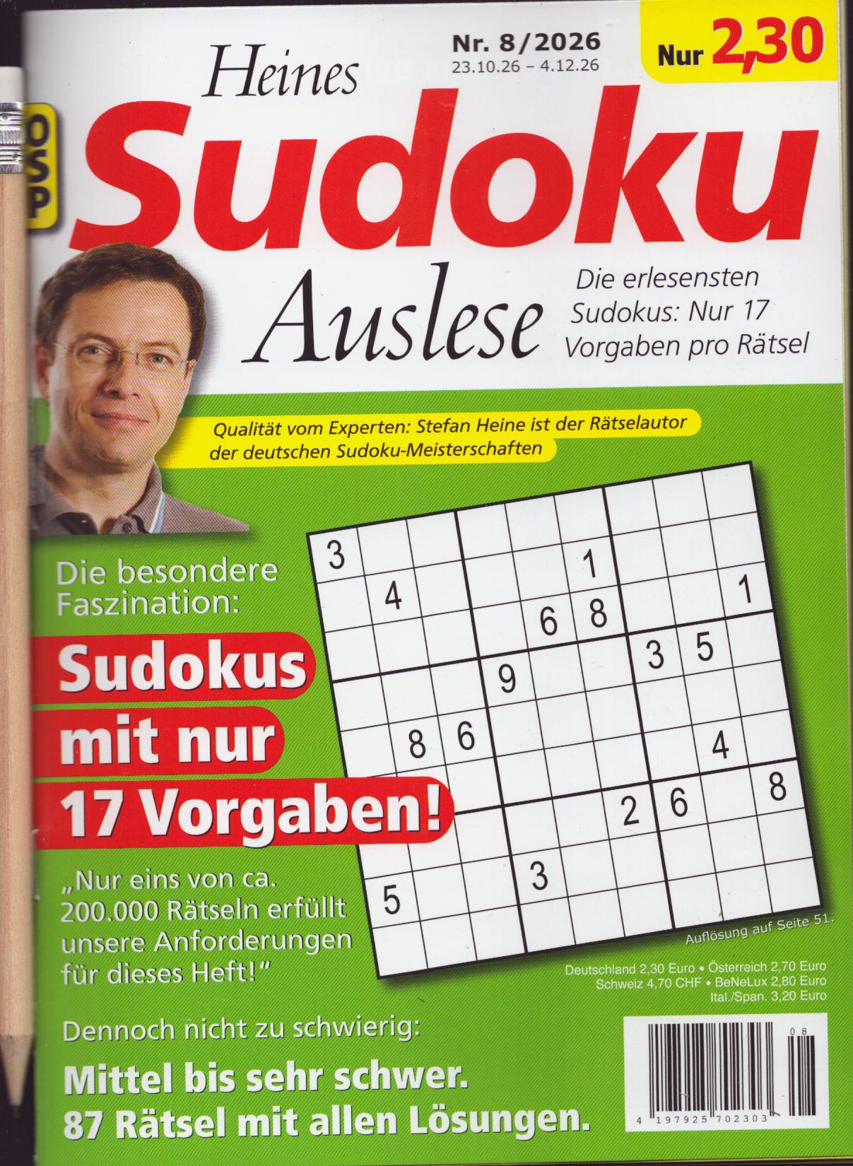 HEINES SUDOKU AUSLESE 8/2026