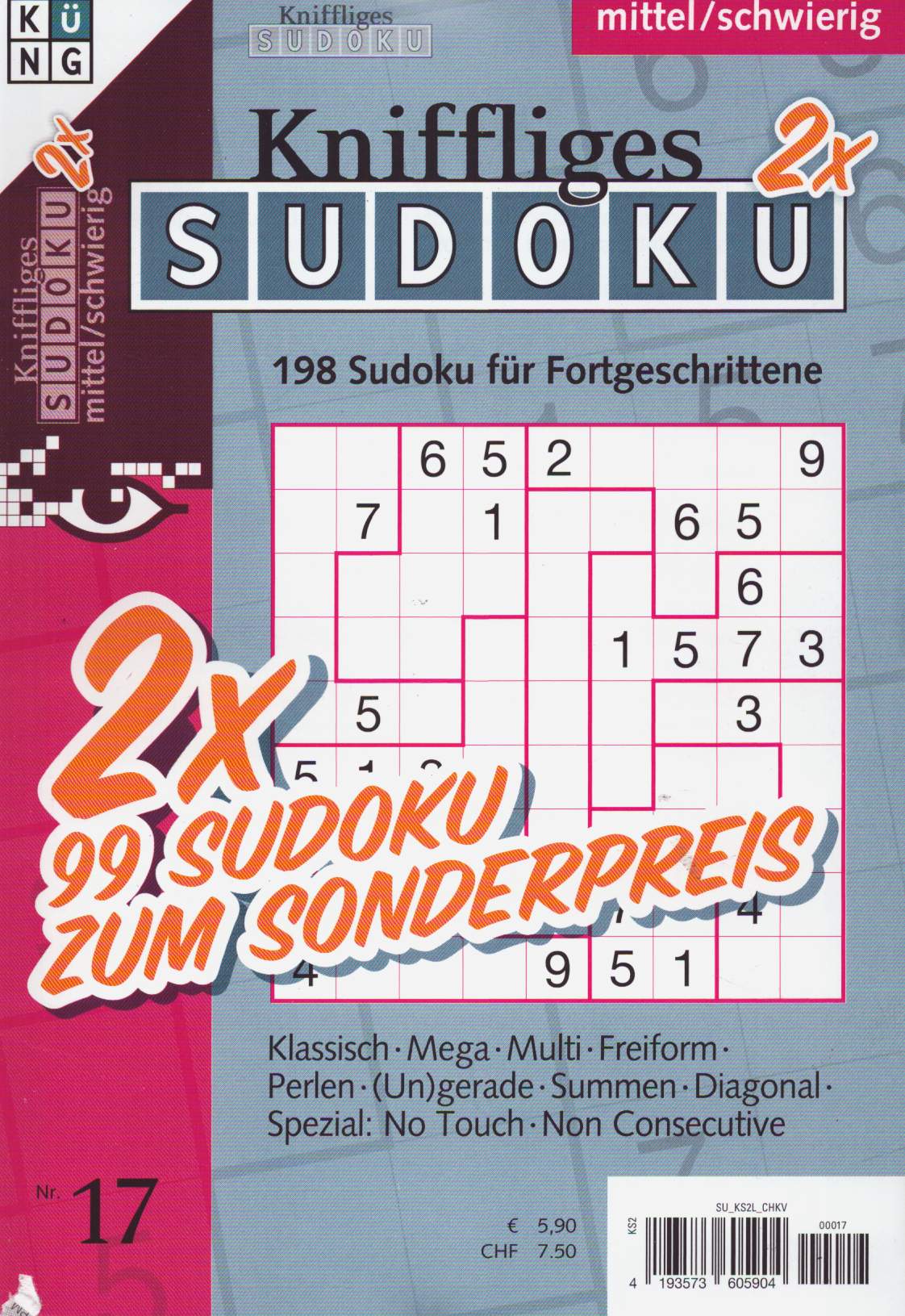 Kniffliges Sudoku 2 x 17/2026