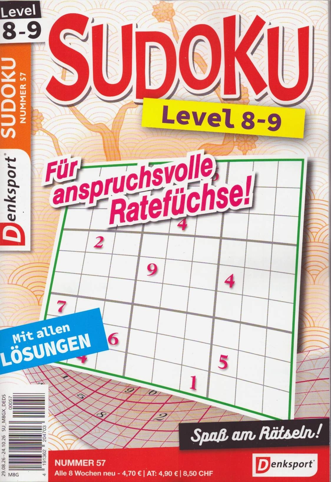 Denksport Sudoku Level 8-9 57/2026