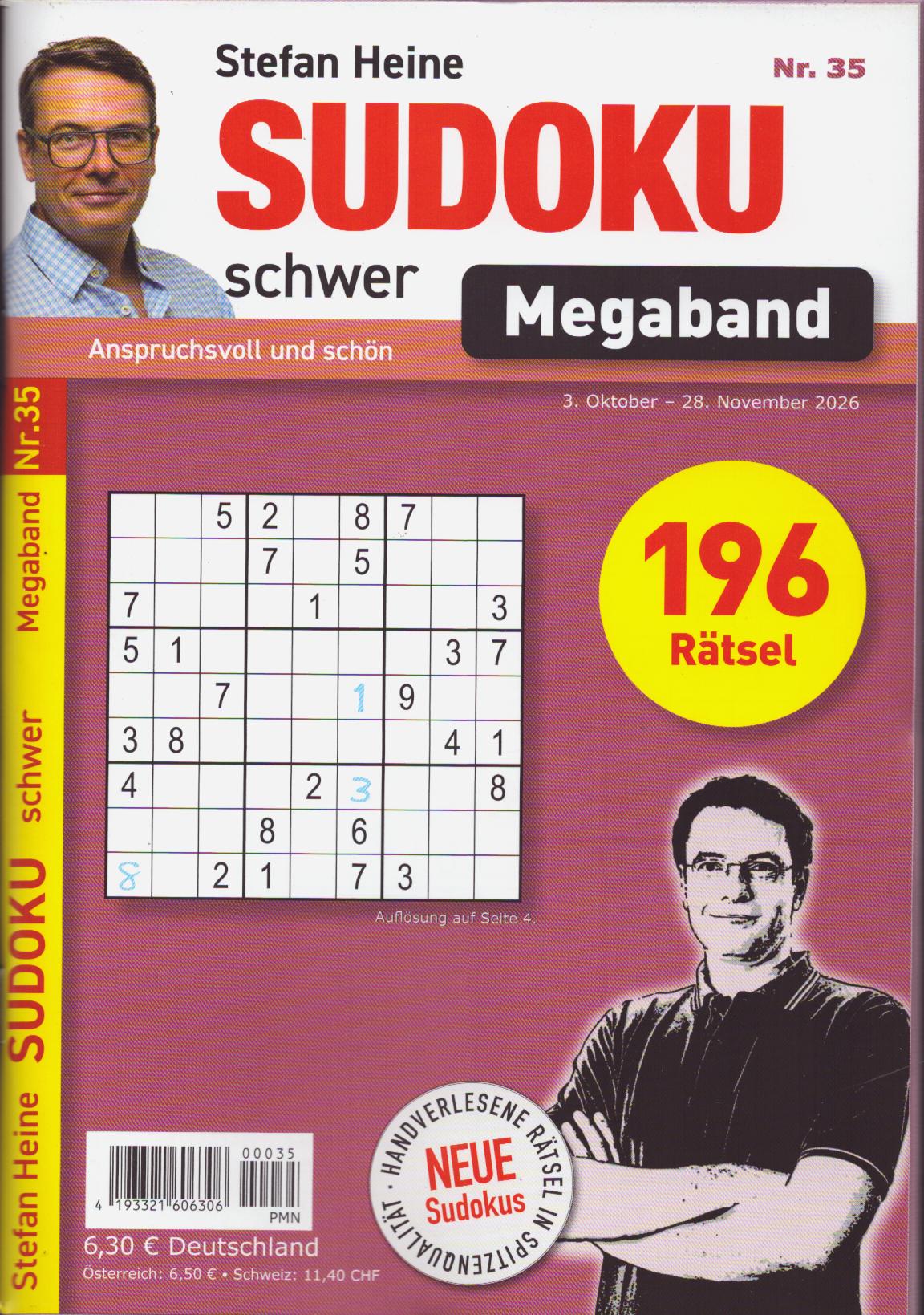 Sudoku schwer MEGABAND 35/2026