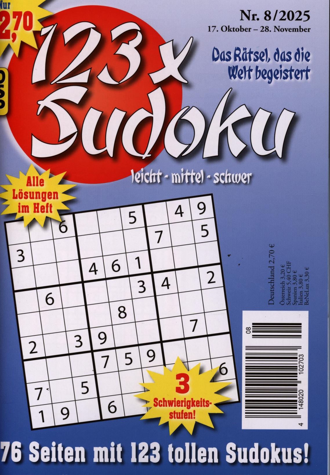123x SUDOKU 8/2025