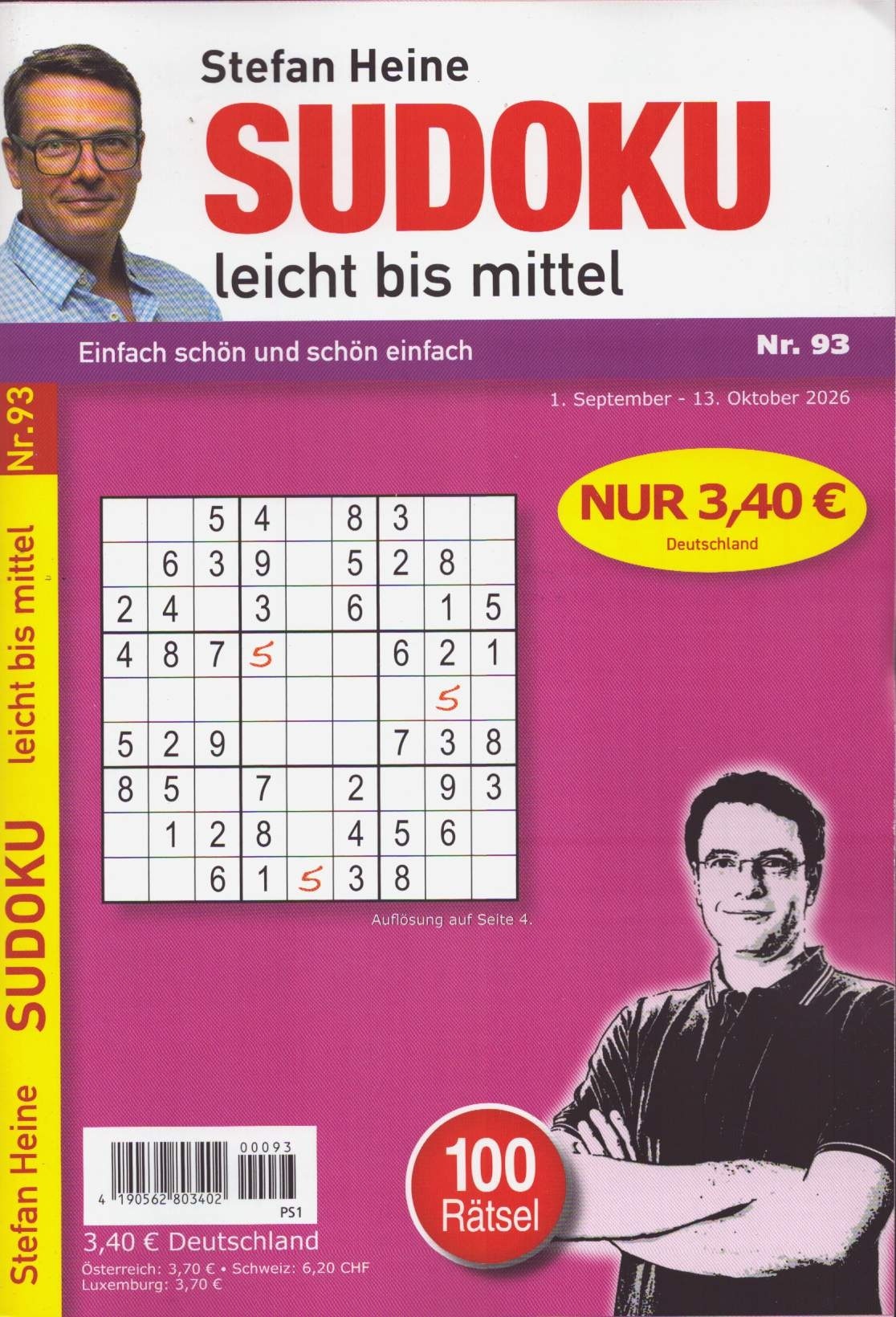 Sudoku leicht bis mittel 93/2026