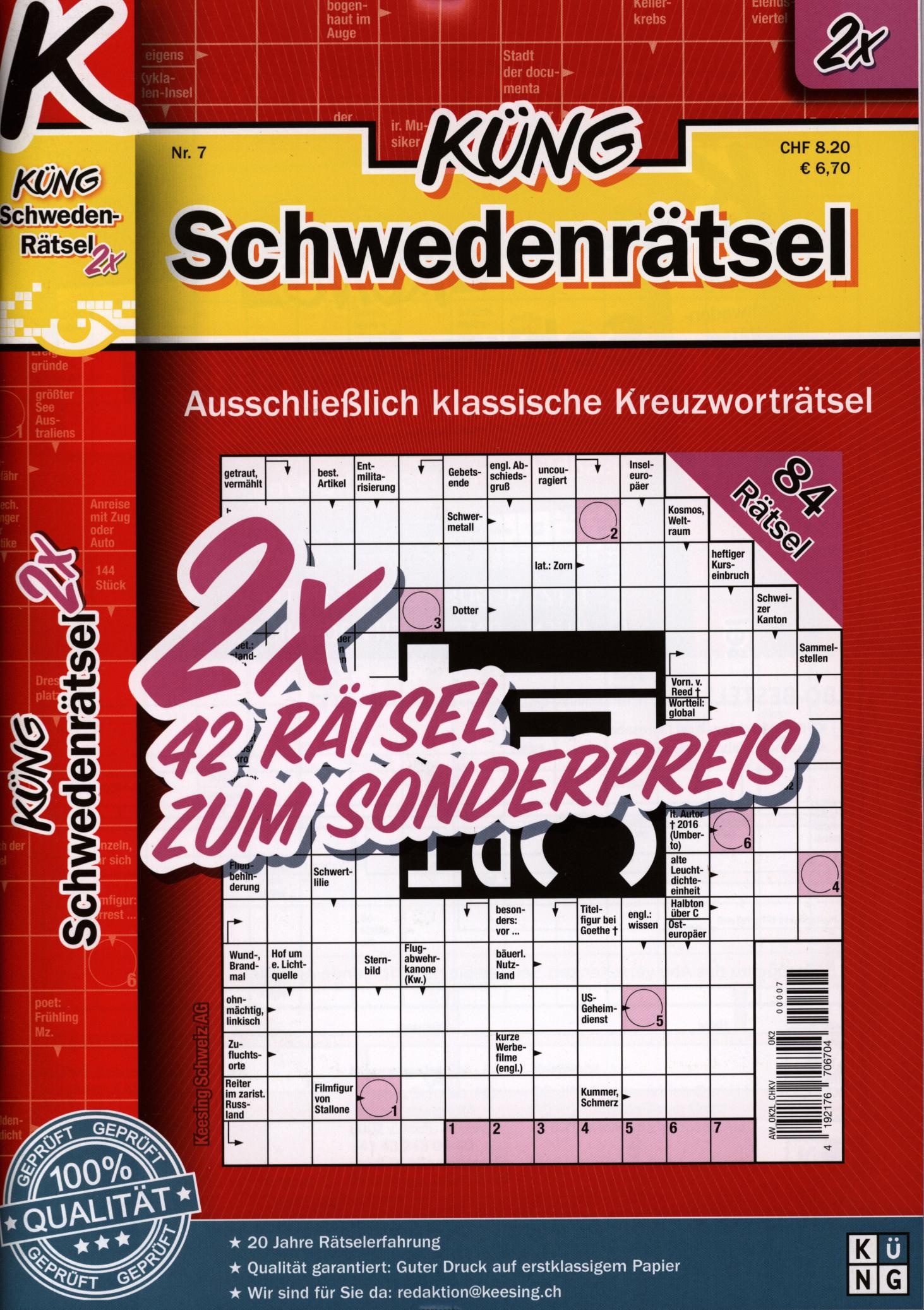 Schwedenrätsel 2x 7/2025