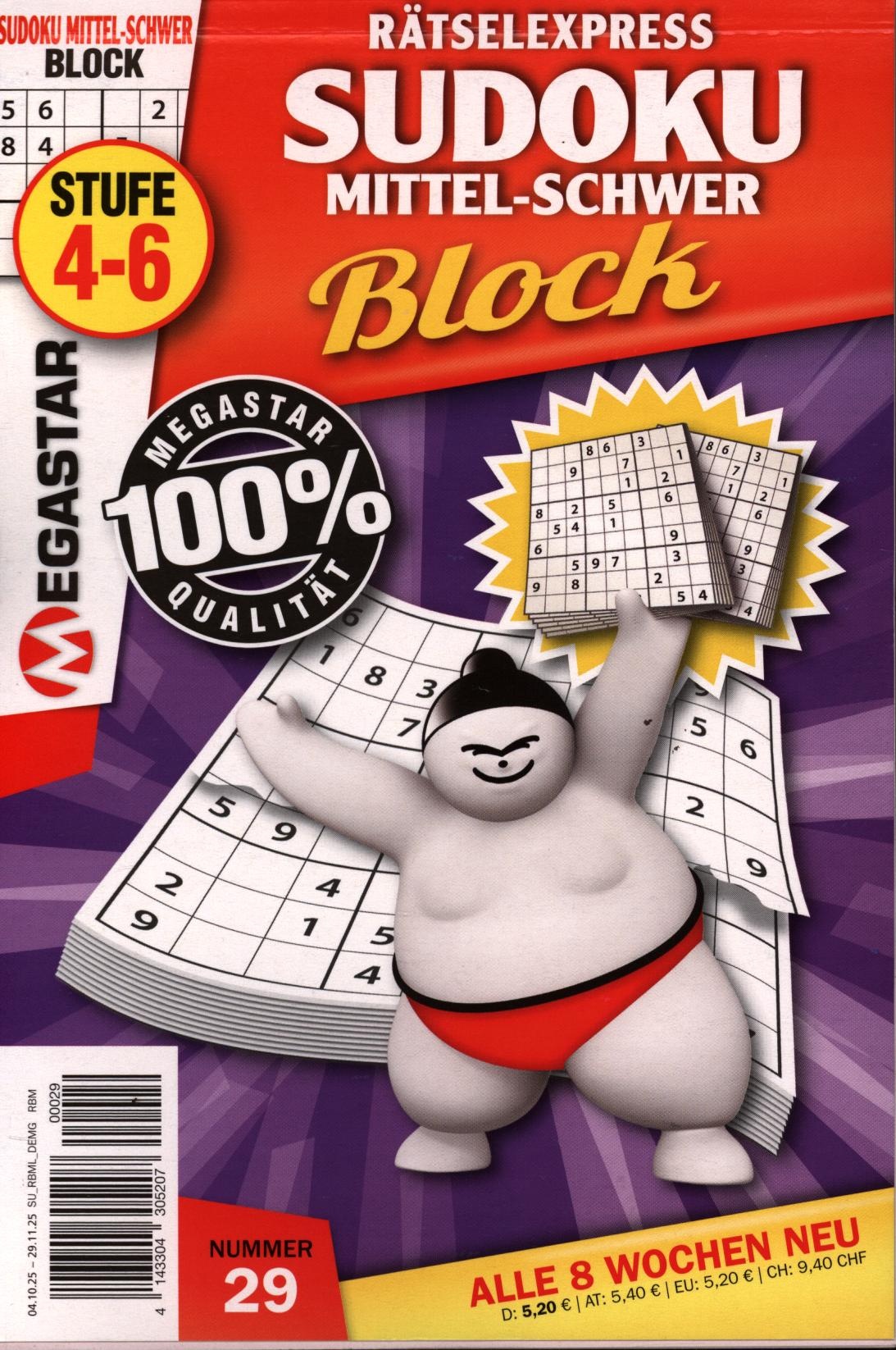 Sudoku Block mittel-schw. 29/2025