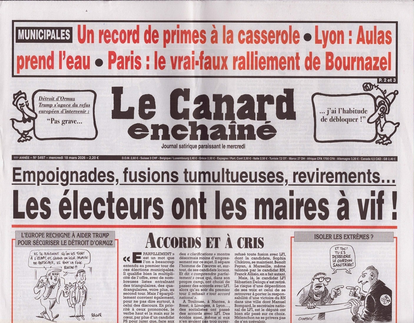 Le Canard enchaîné 5497/2026