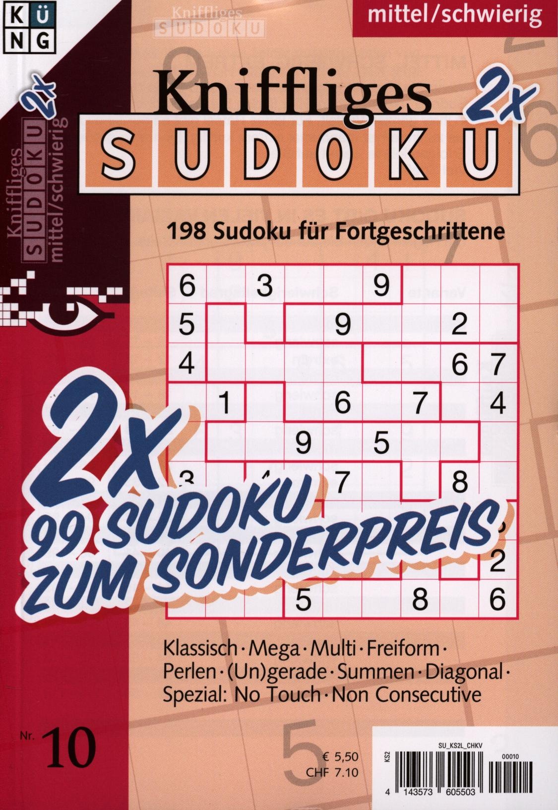 Kniffliges Sudoku 2 x 10/2025