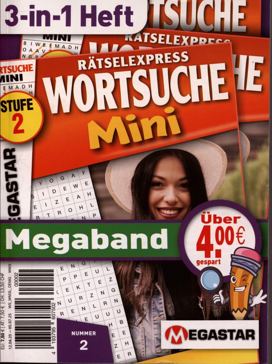 Rätselexpress Wortsuche Mini Megaband 3in1 2/2025 Rätselexpress Wortsuche Mini Megaband 3in1 2/2025