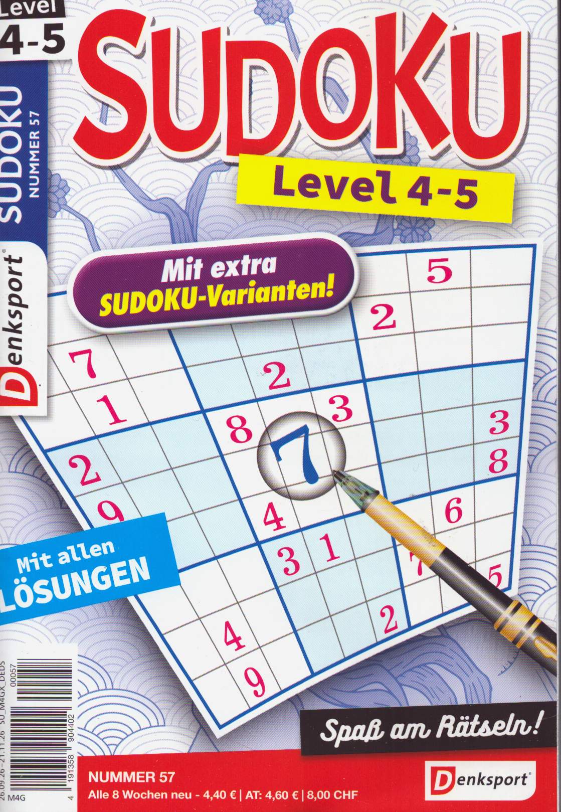 Denksport Sudoku Level 4-5 57/2026