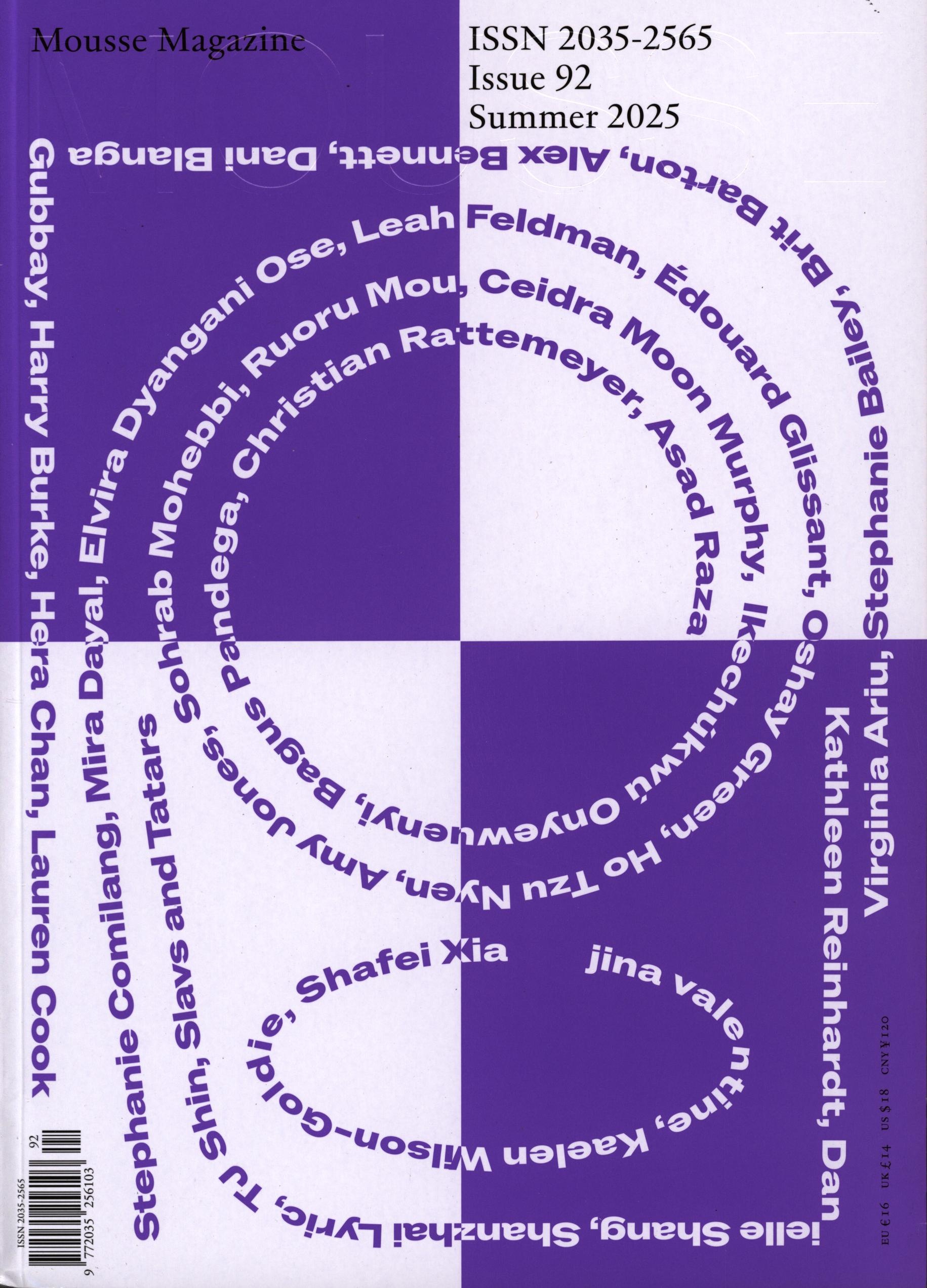 MOUSSE 92/2025 Cover 2
