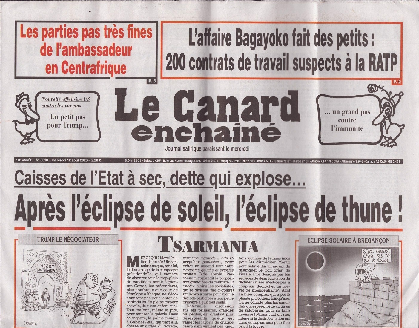 Le Canard enchaîné 5518/2026