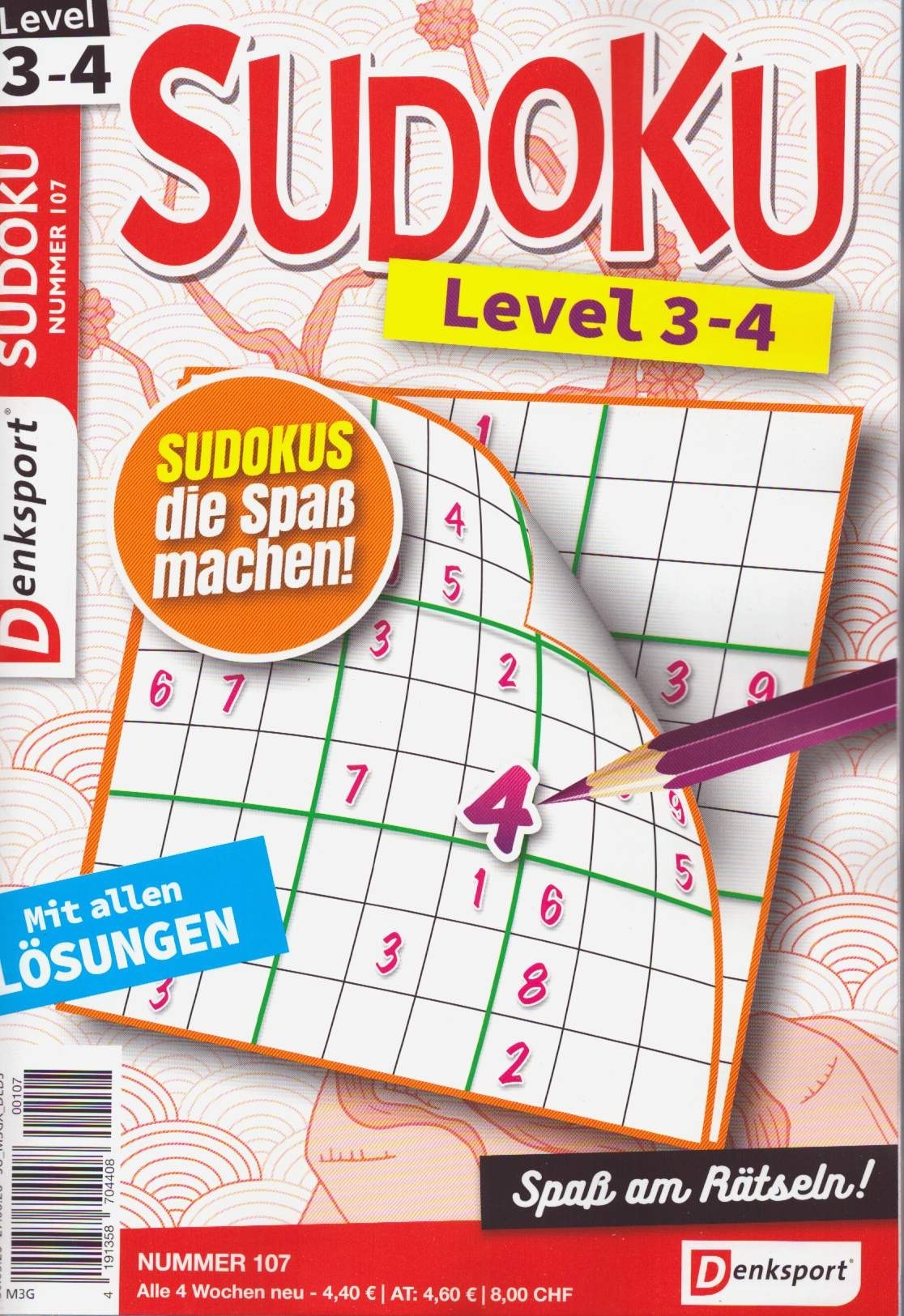Denksport Sudoku Level 3-4 107/2026