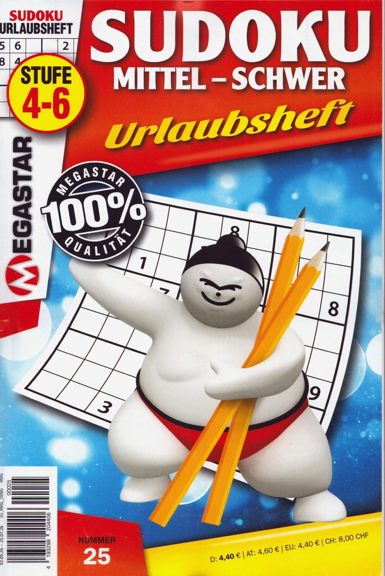 Megastar Sudoku Mittel-Schwer 25/2026