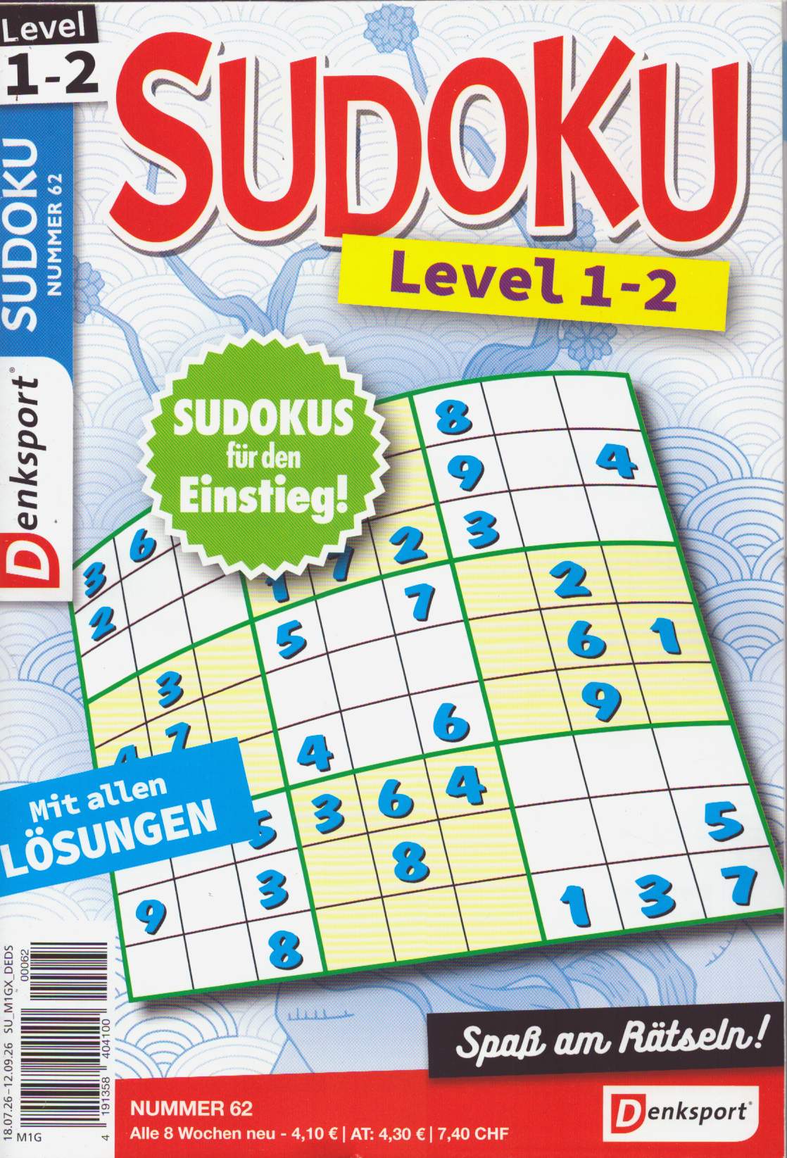 Denksport Sudoku Level 1-2 62/2026