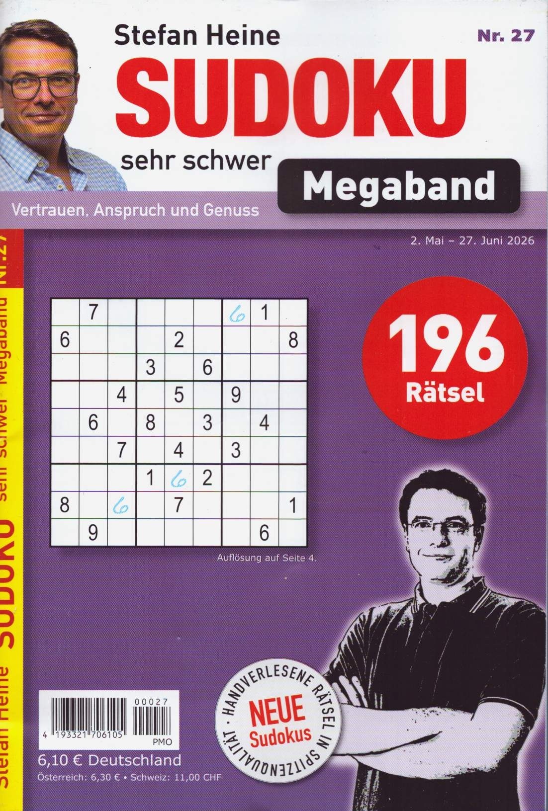 Sudoku sehr schwer MEGABAND 27/2026
