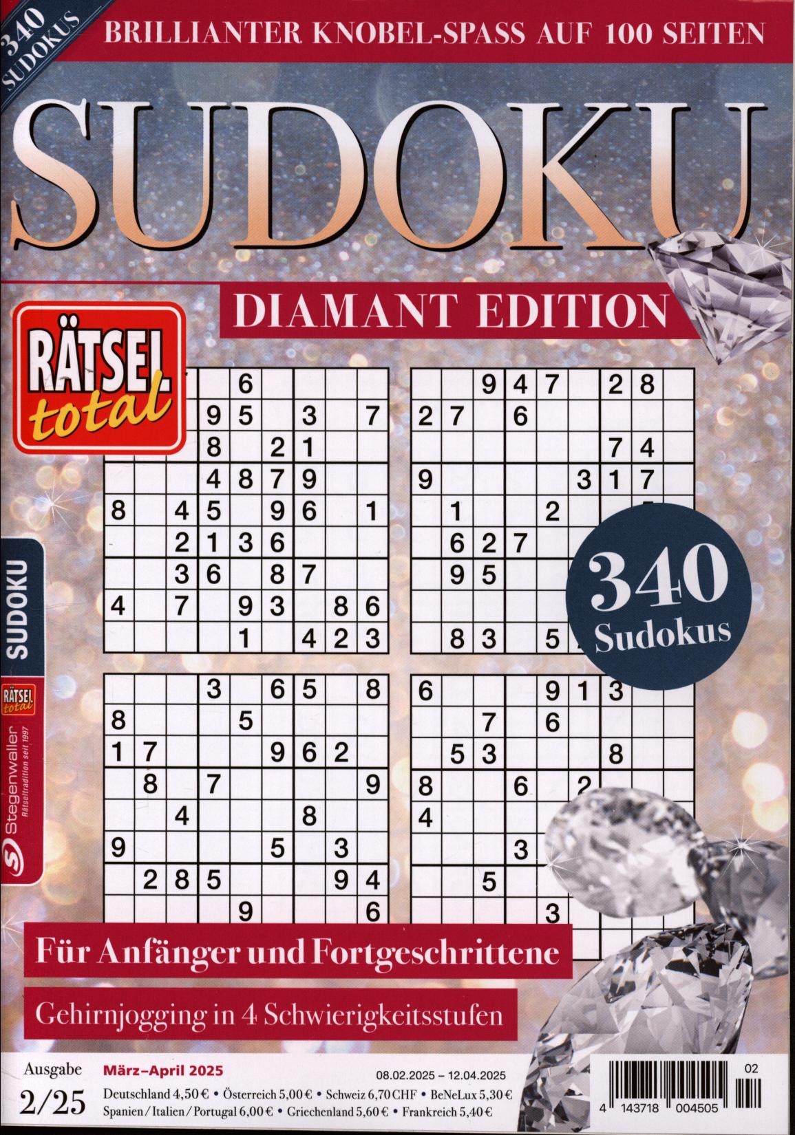 Rätsel total - Sudoku Diamant Edition 2/2025