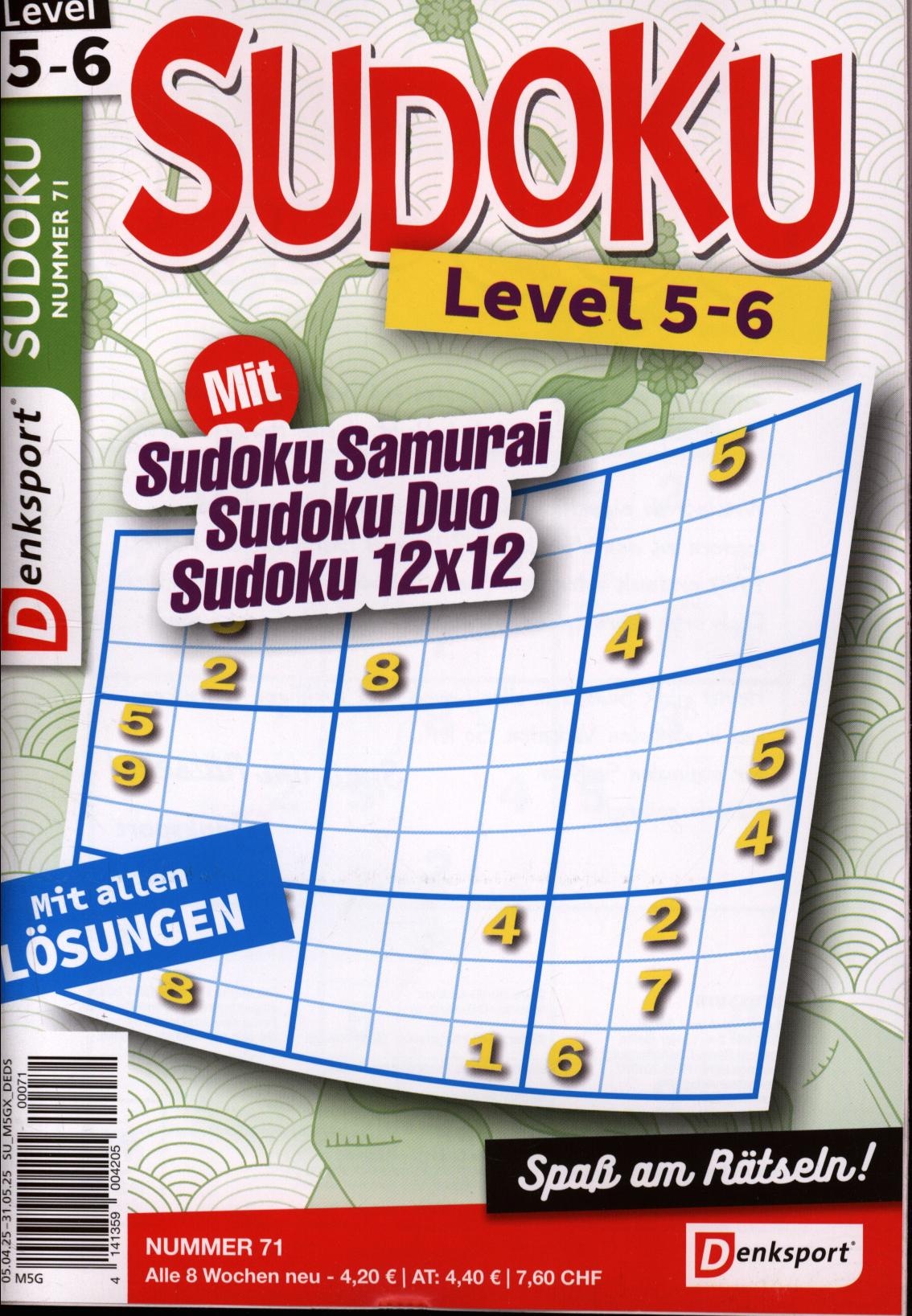 Denksport Sudoku Level 5-6 71/2025