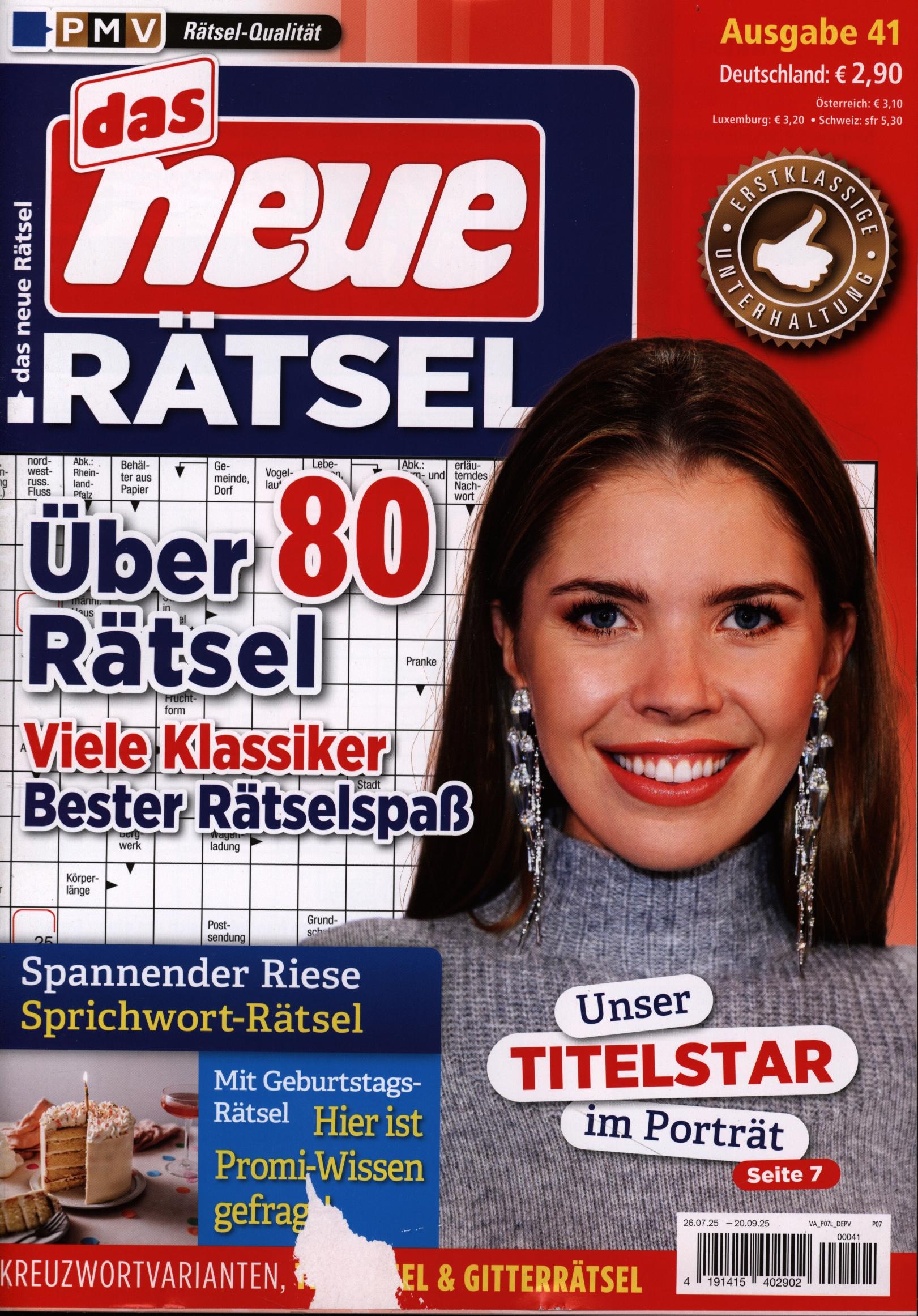 das neue Rätsel 41/2025