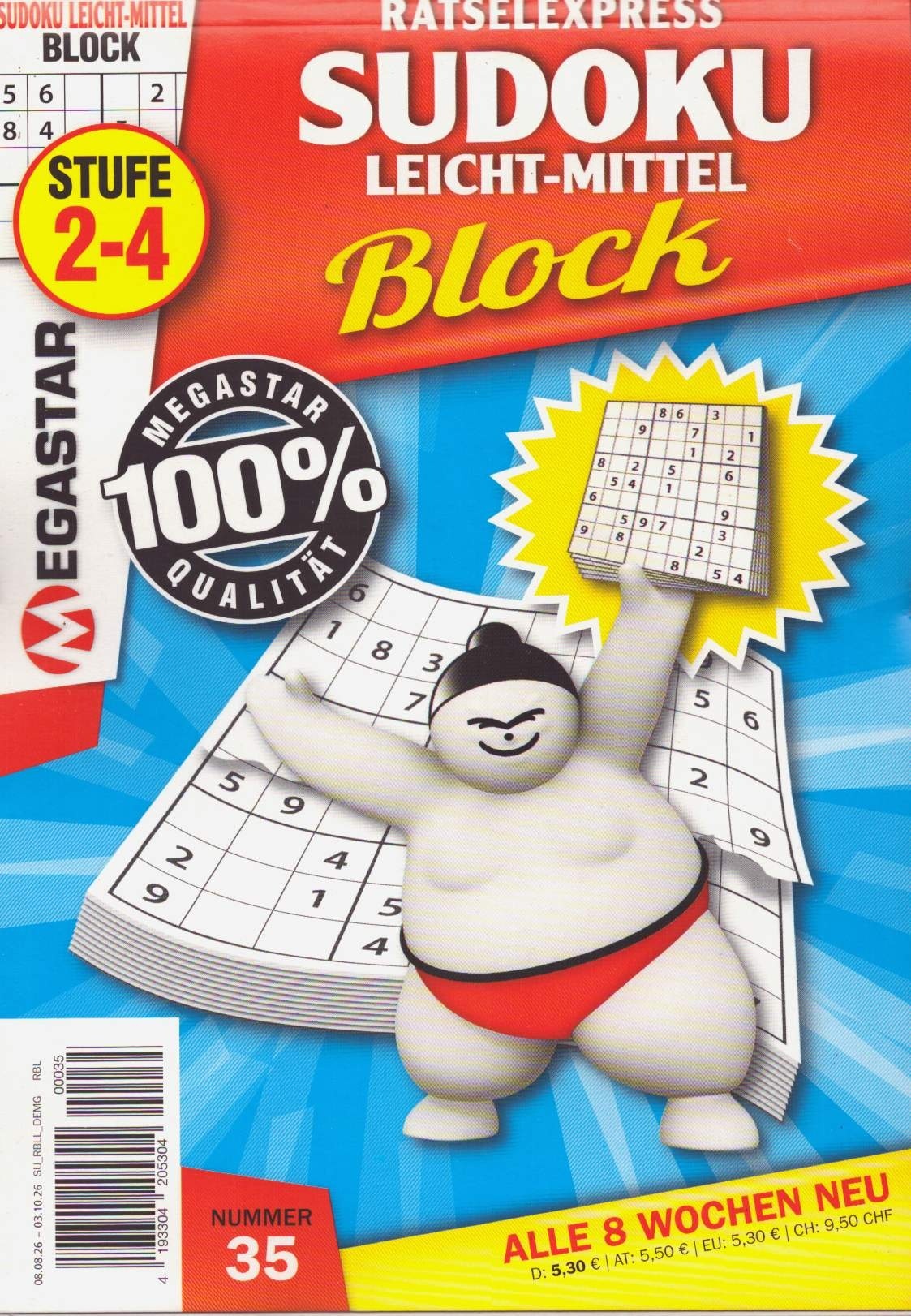 Sudoku Block leicht-mitt. 35/2026