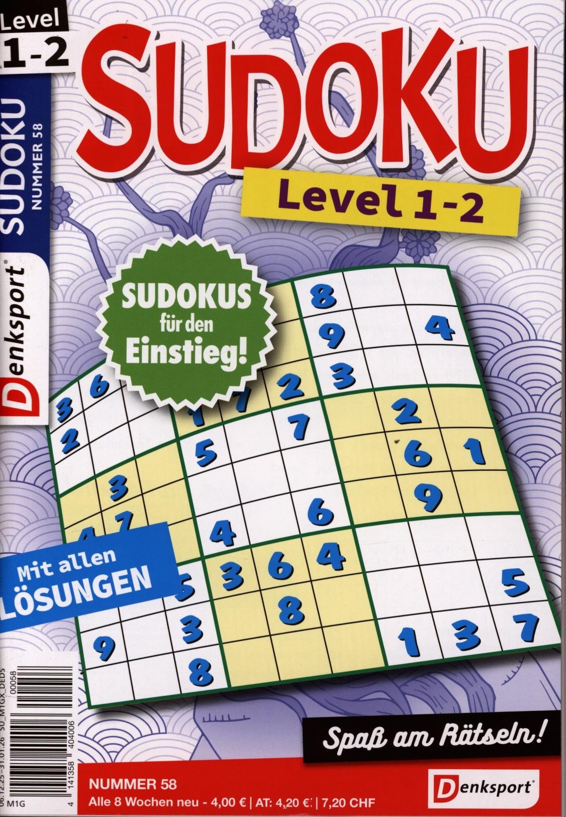 Denksport Sudoku Level 1-2 58/2025