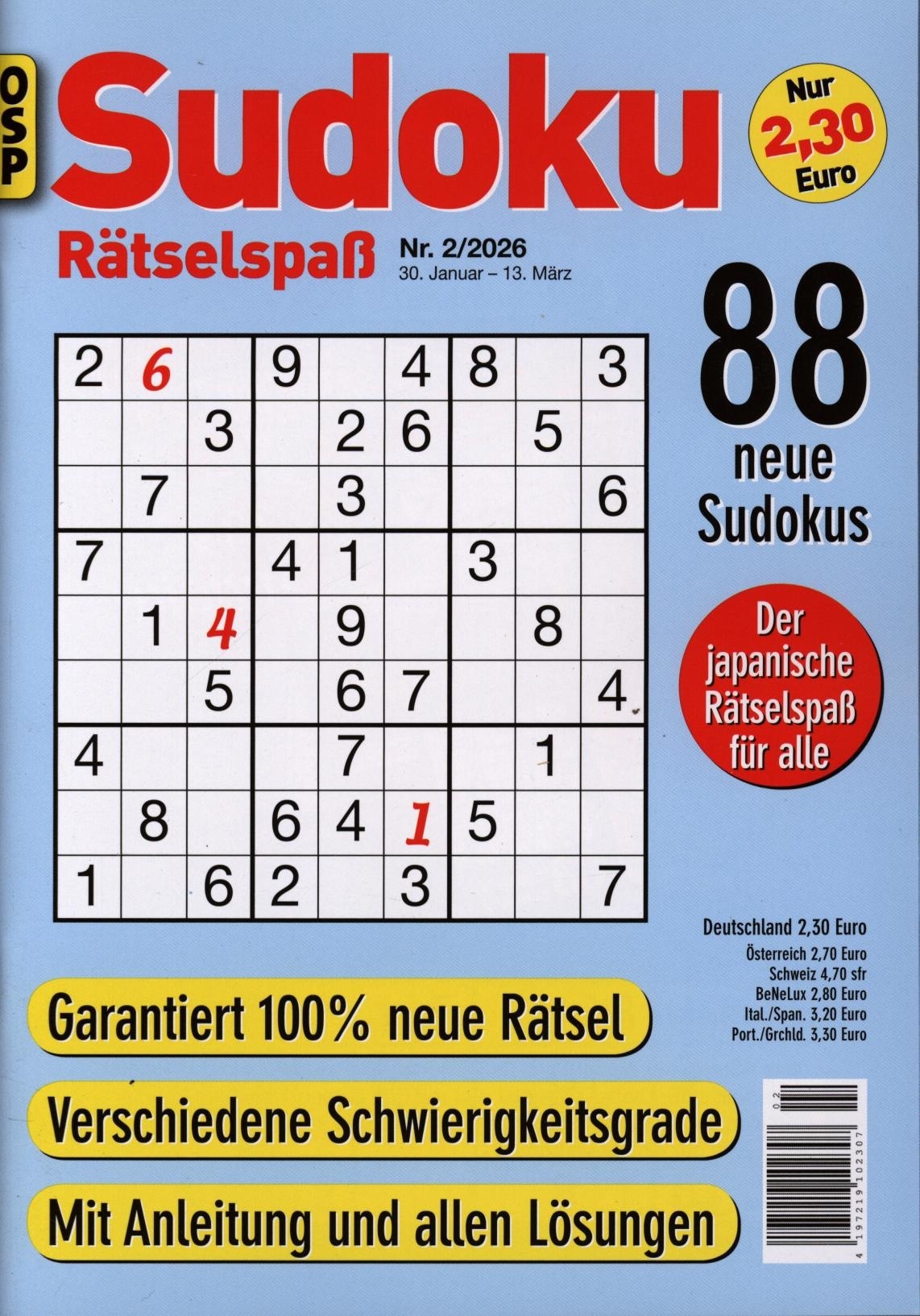 SUDOKU RÄTSELSPASS 2/2026