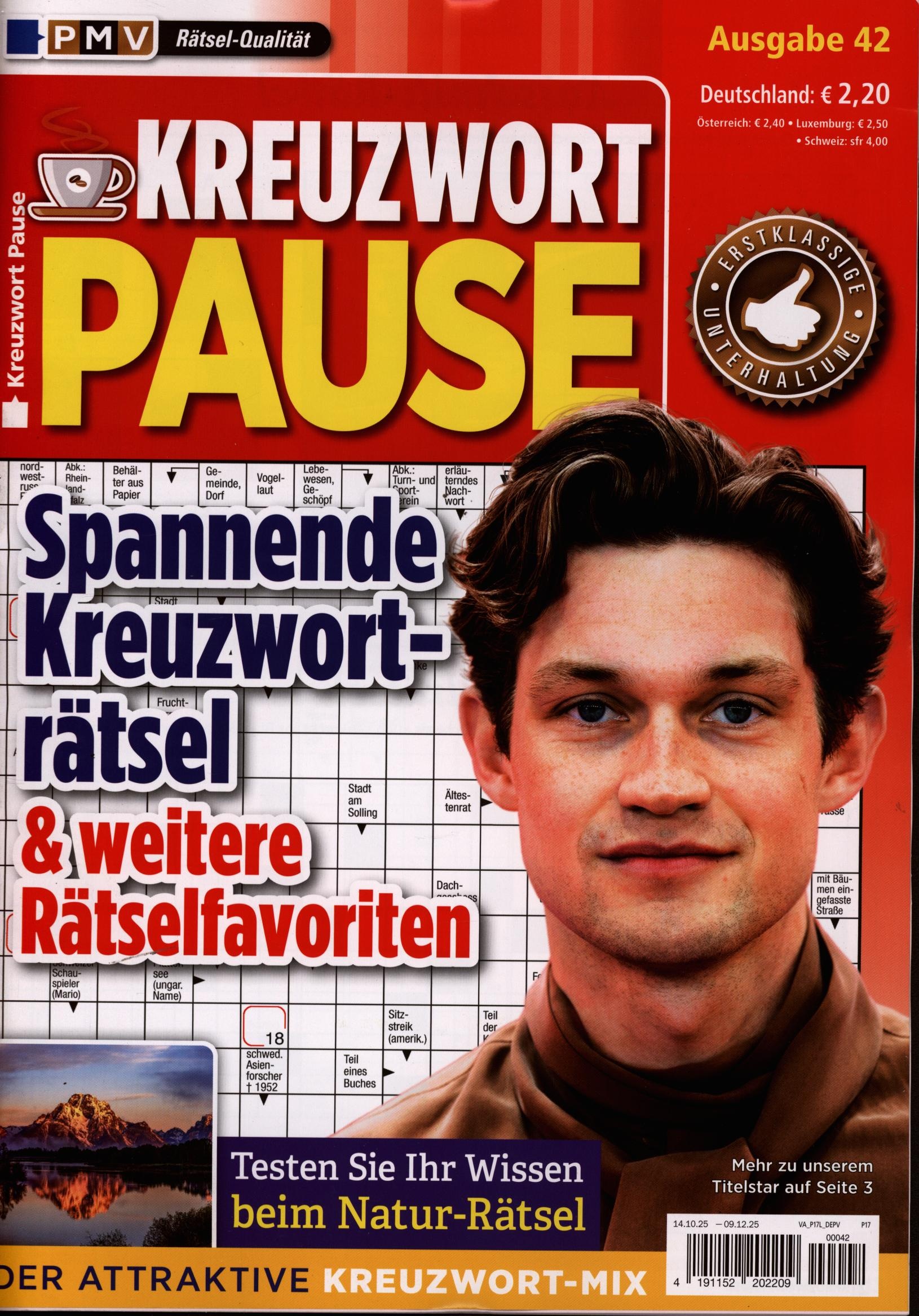 Kreuzwort Pause 42/2025
