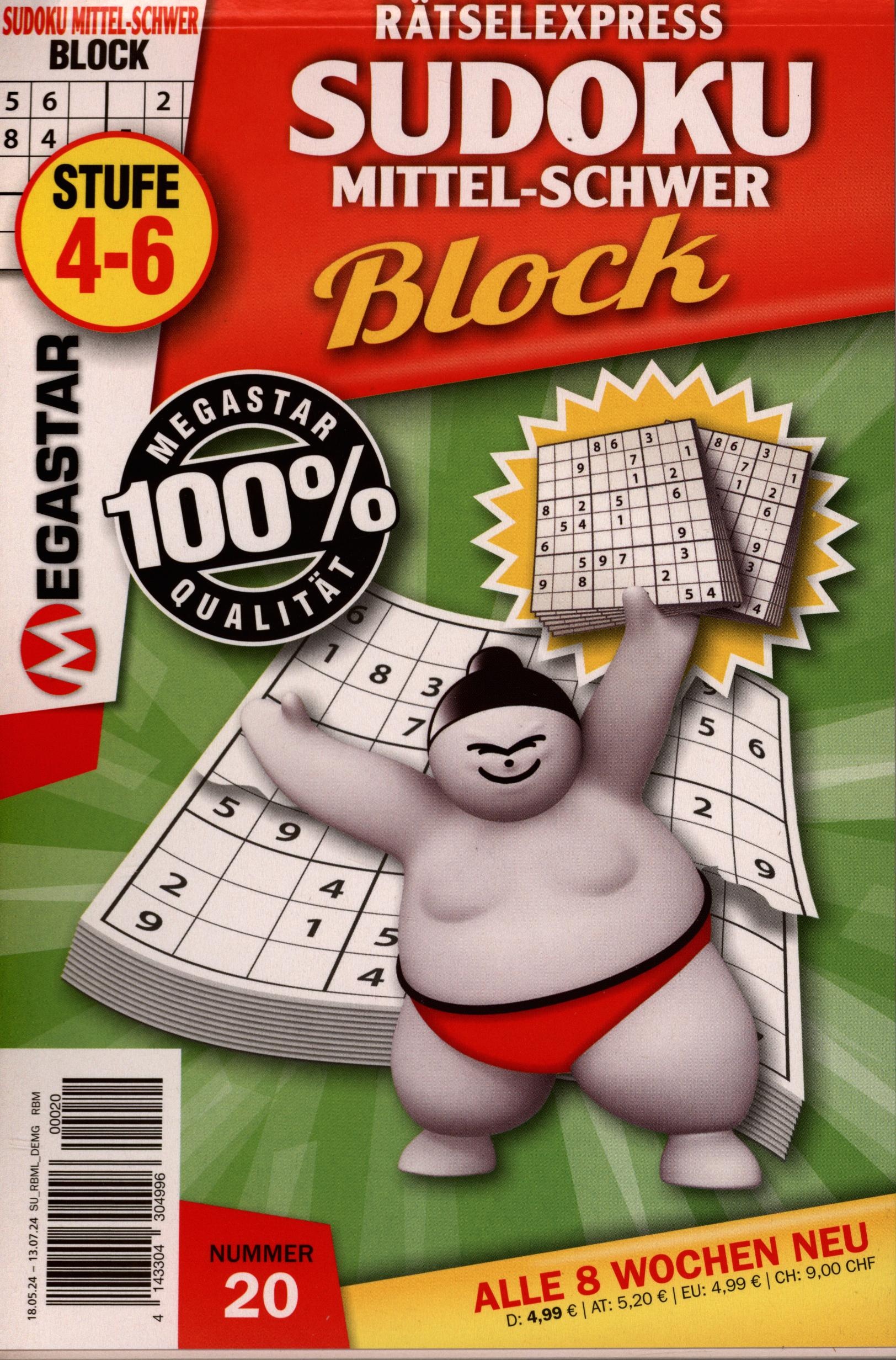 Sudoku Block mittel-schw. 20/2024