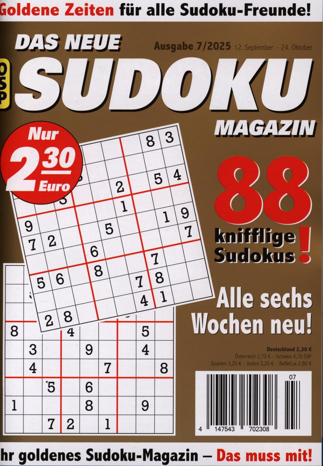 DAS NEUE SUDOKU MAGAZIN 7/2025