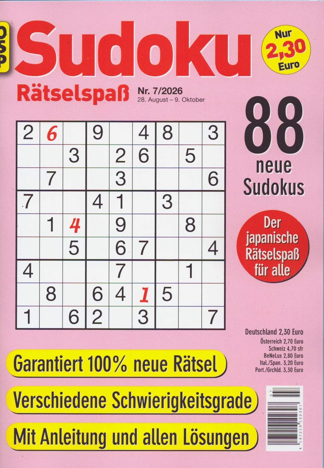 SUDOKU RÄTSELSPASS 7/2026