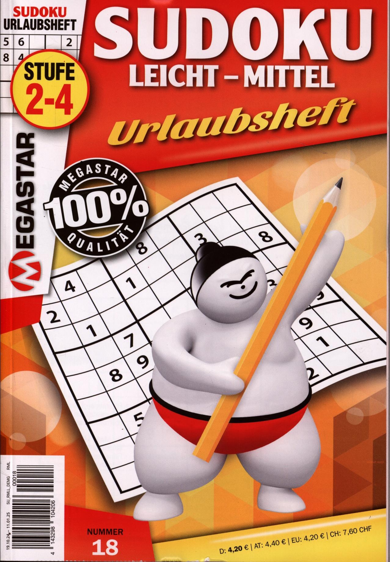 Megastar Sudoku Leicht-Mittel 18/2024