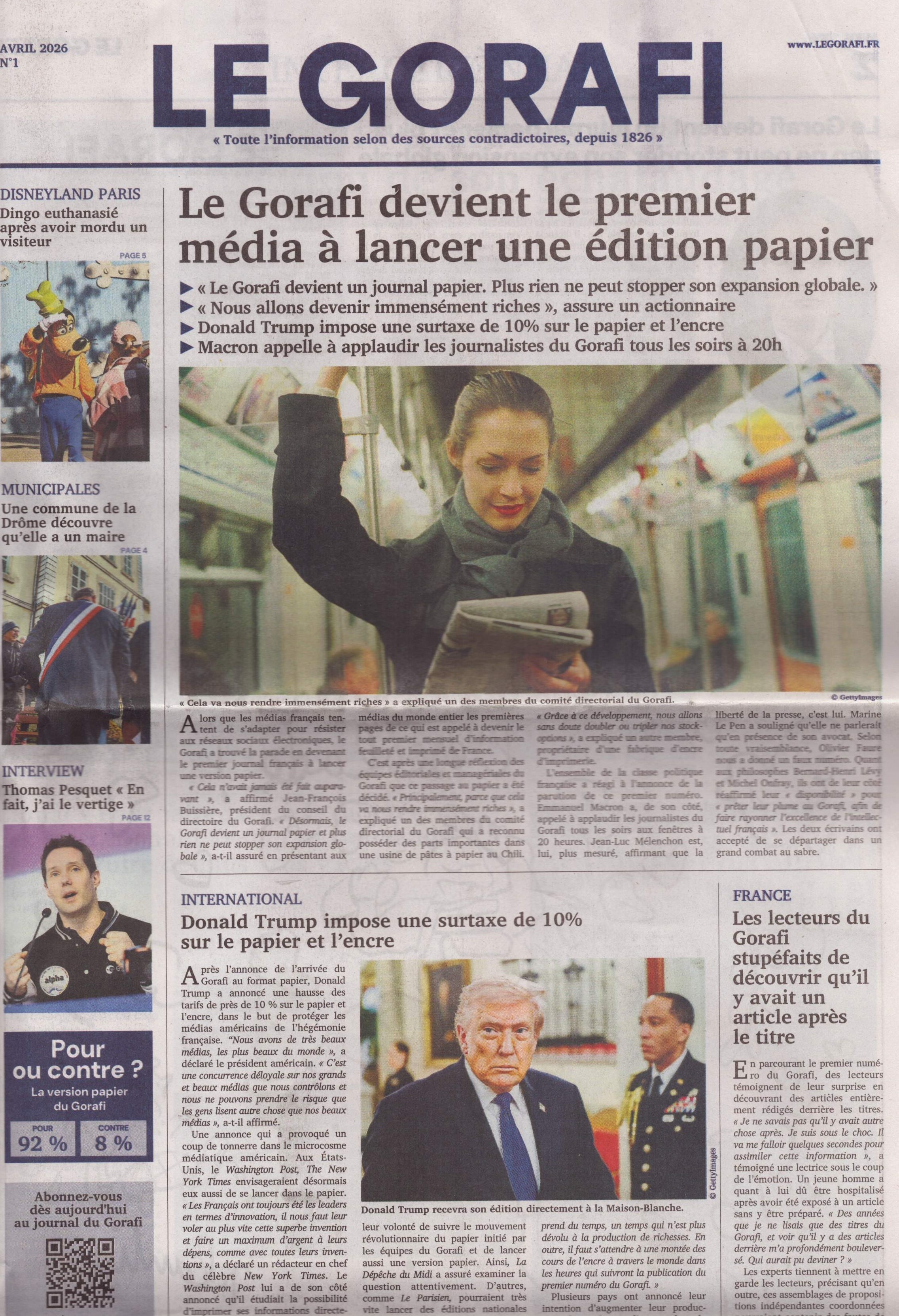 LE JOURNAL DU GORAFI 1/2026