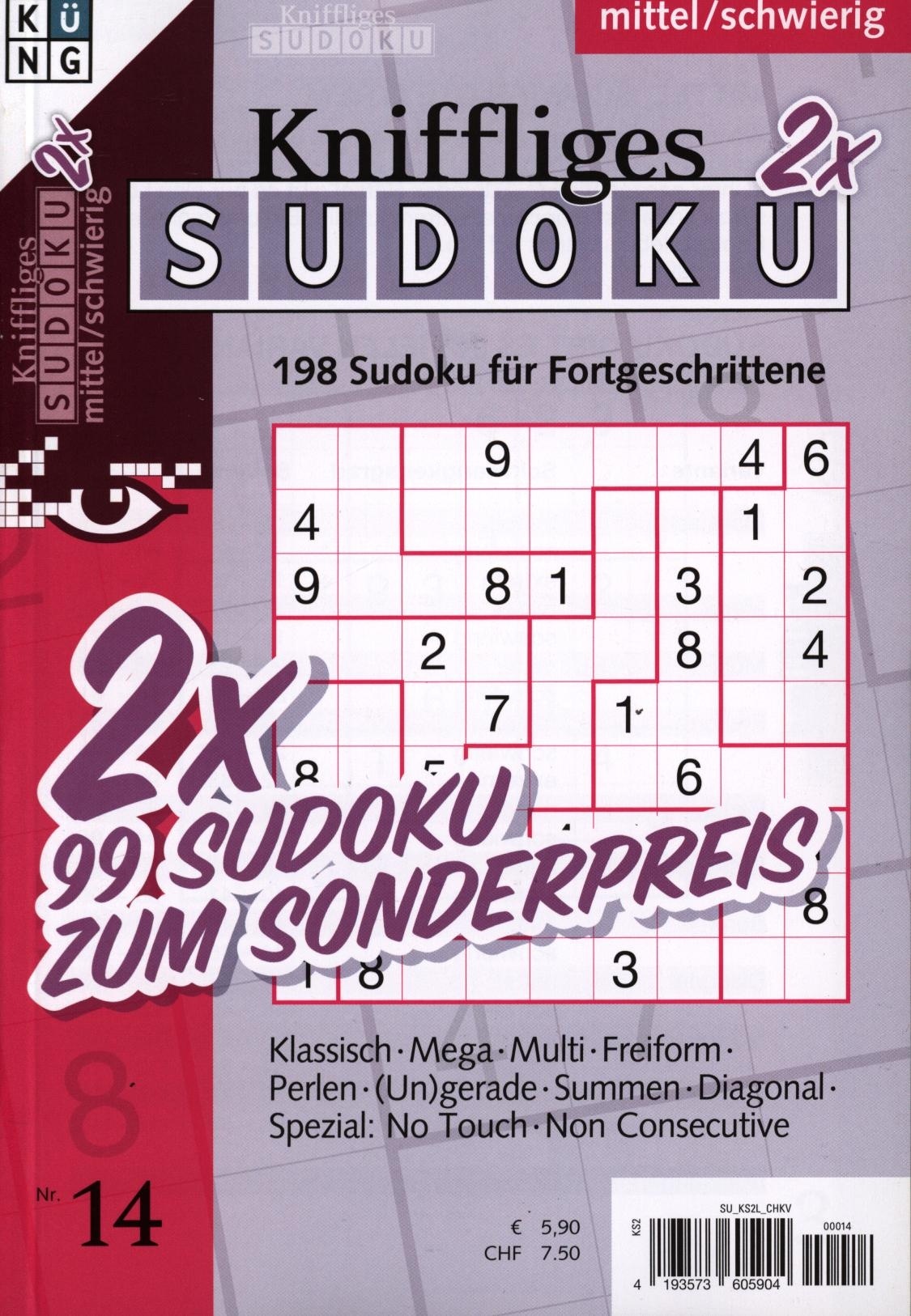 Kniffliges Sudoku 2 x 14/2026