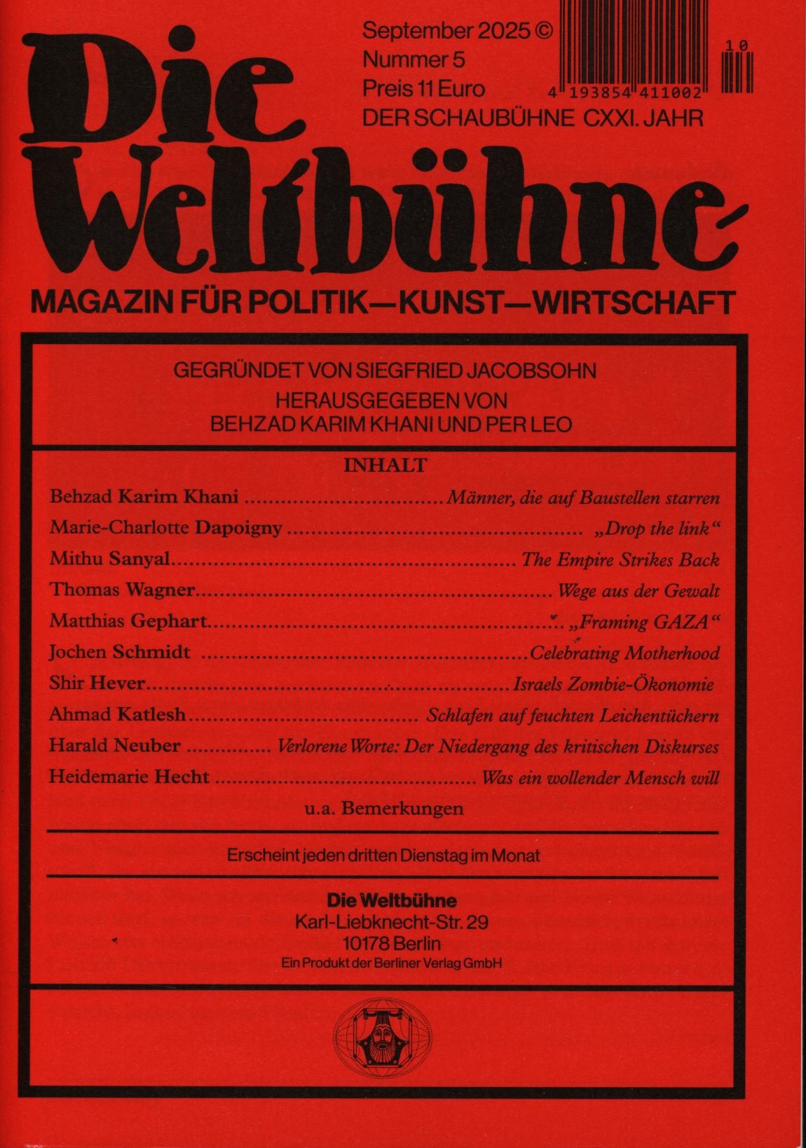 DIE WELTBÜHNE 10/2025