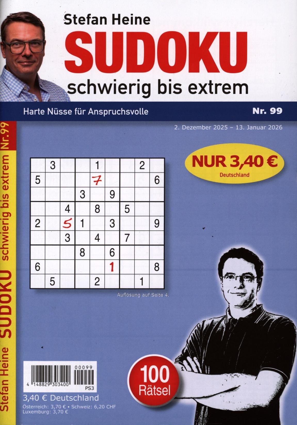 Sudoku schwierig bis extrem 99/2025