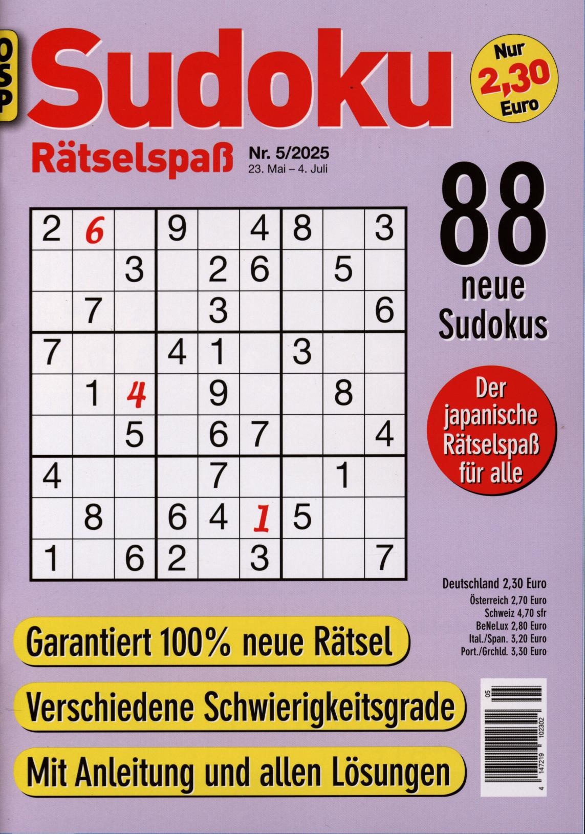 SUDOKU RÄTSELSPASS 5/2025