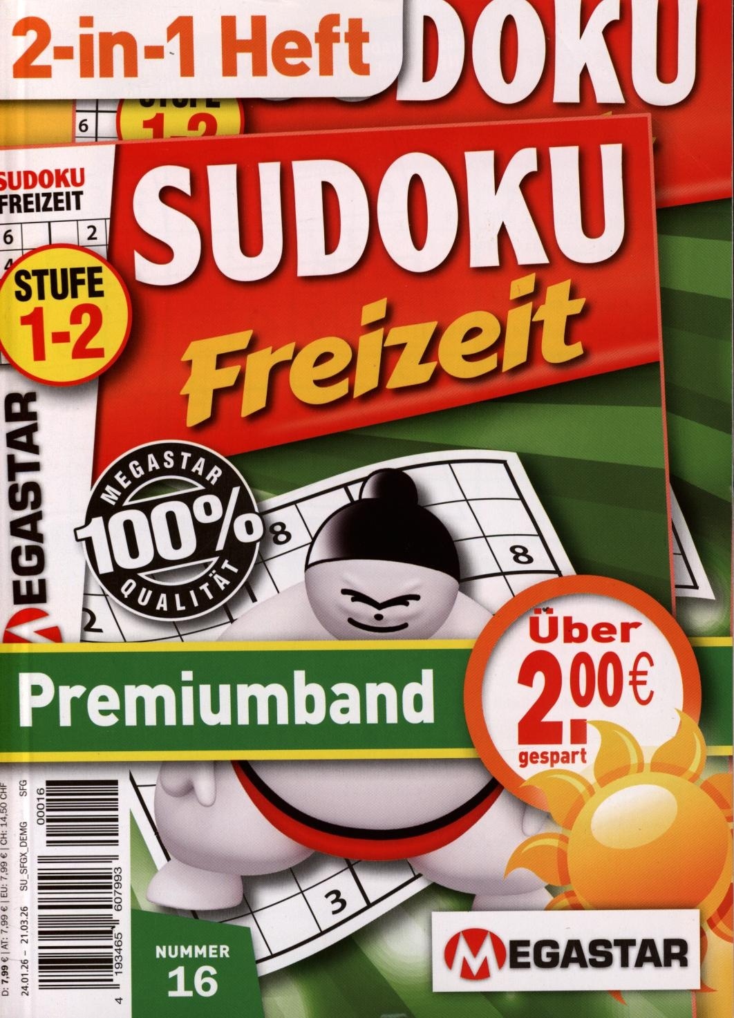 Sudoku Freizeit Premiumband 16/2026