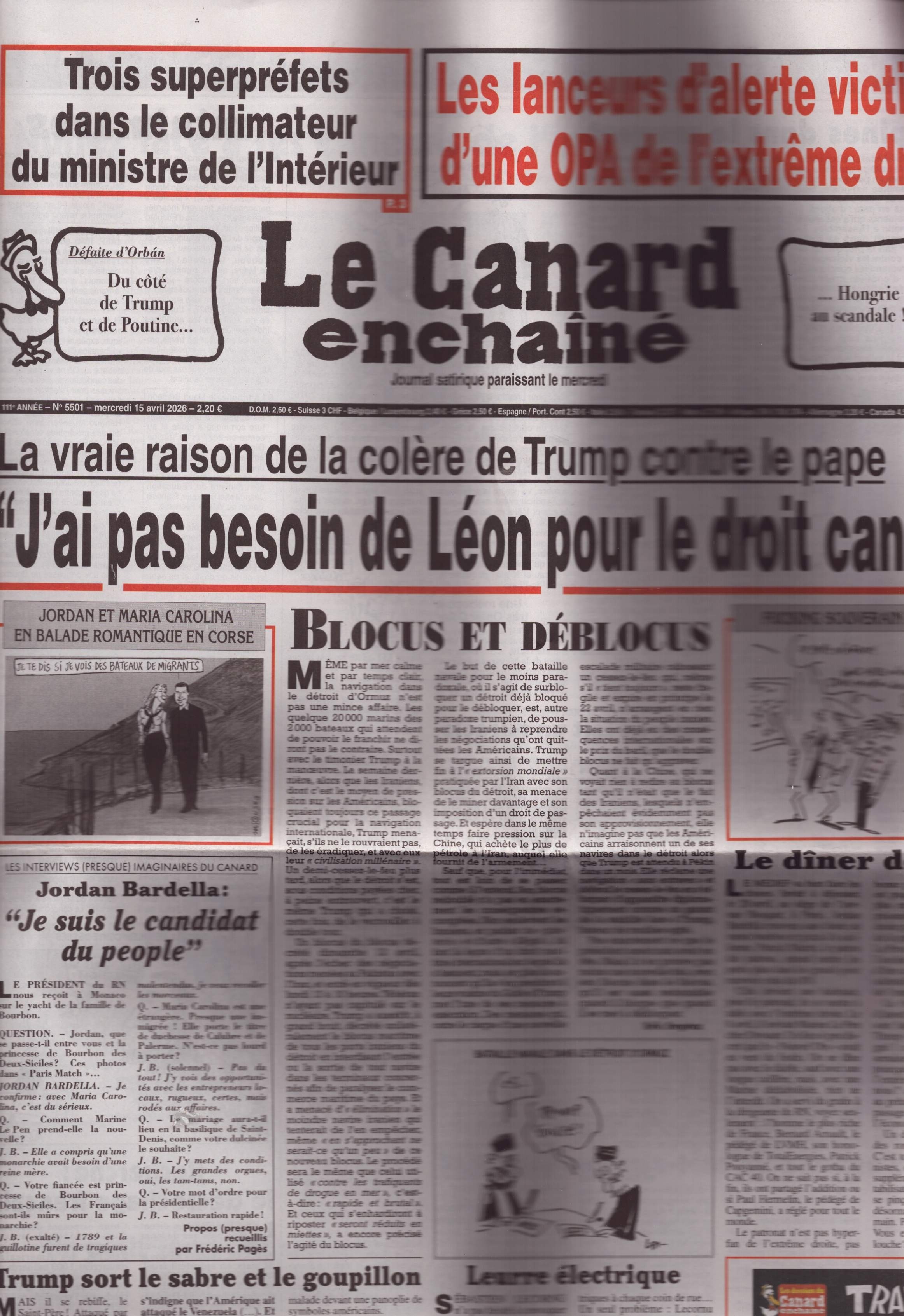 Le Canard enchaîné 5501/2026