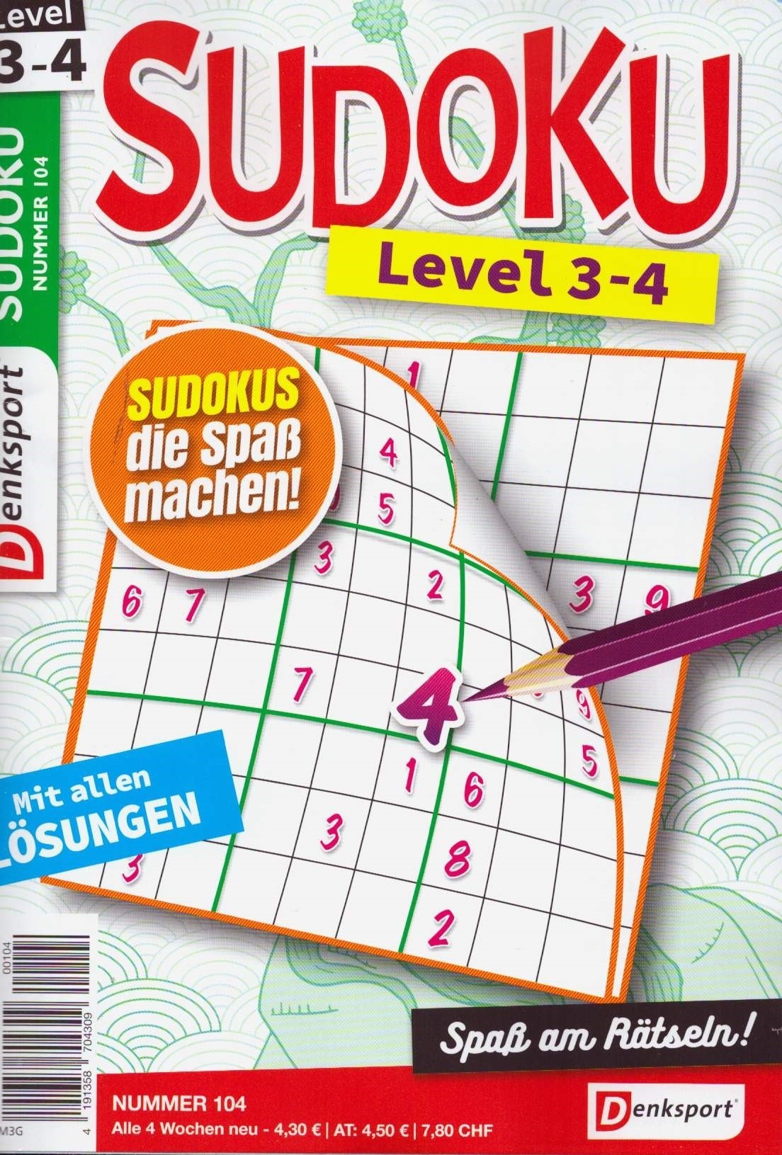 Denksport Sudoku Level 3-4 104/2026