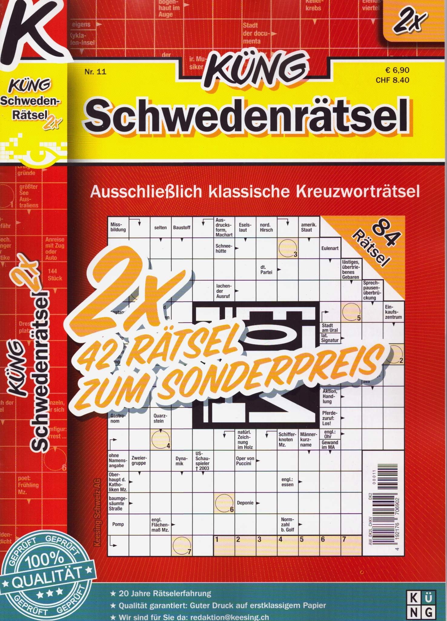Schwedenrätsel 2x 11/2026