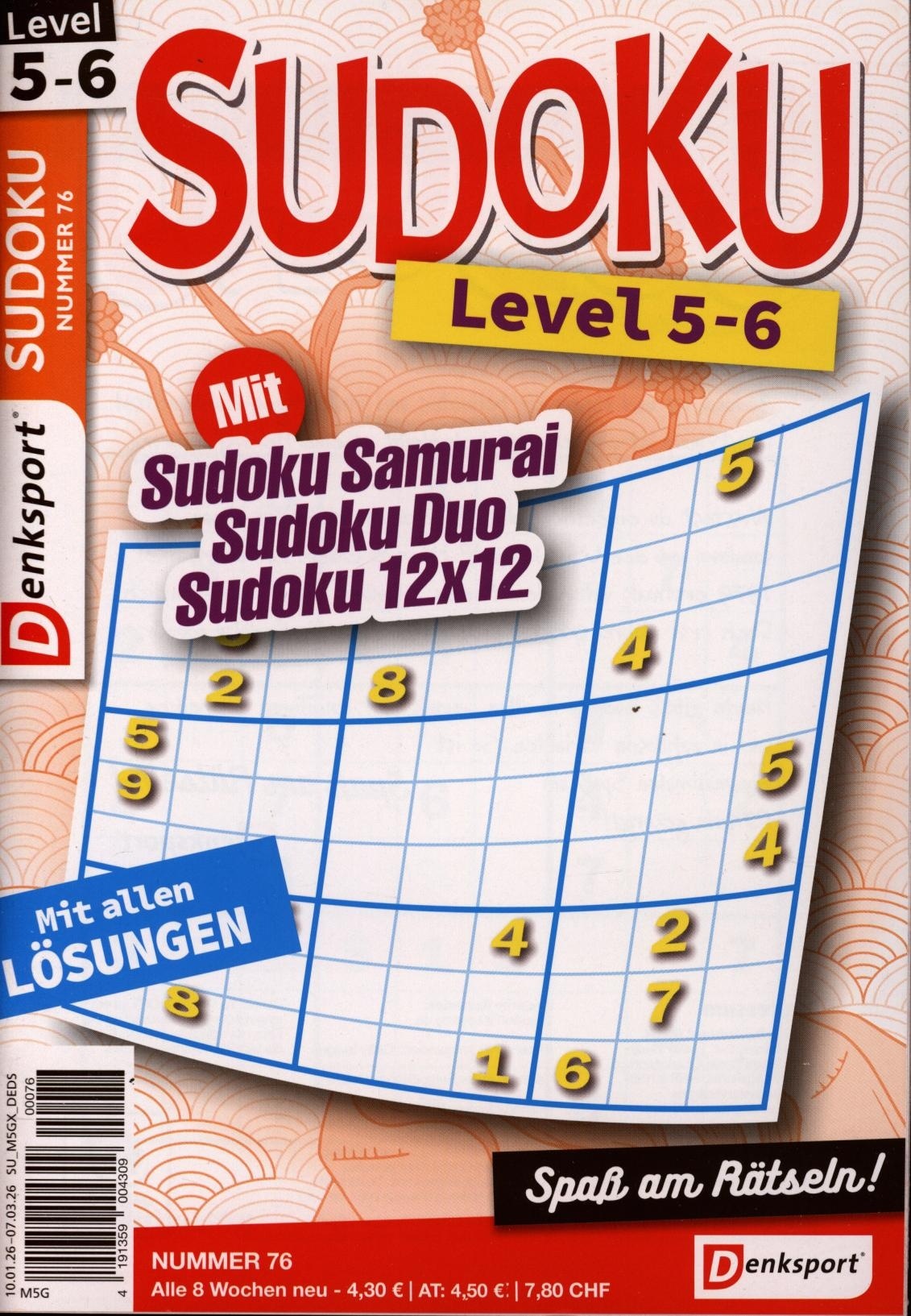 Denksport Sudoku Level 5-6 76/2026