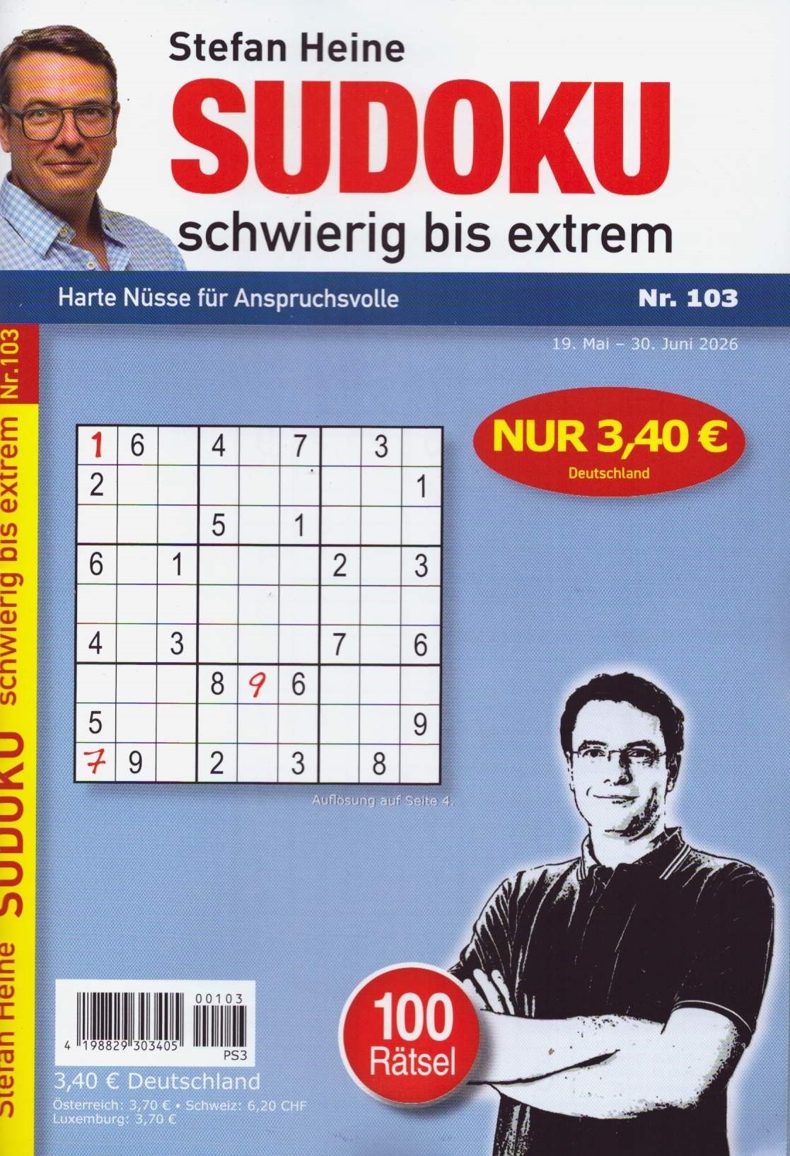 Sudoku schwierig bis extrem 103/2026