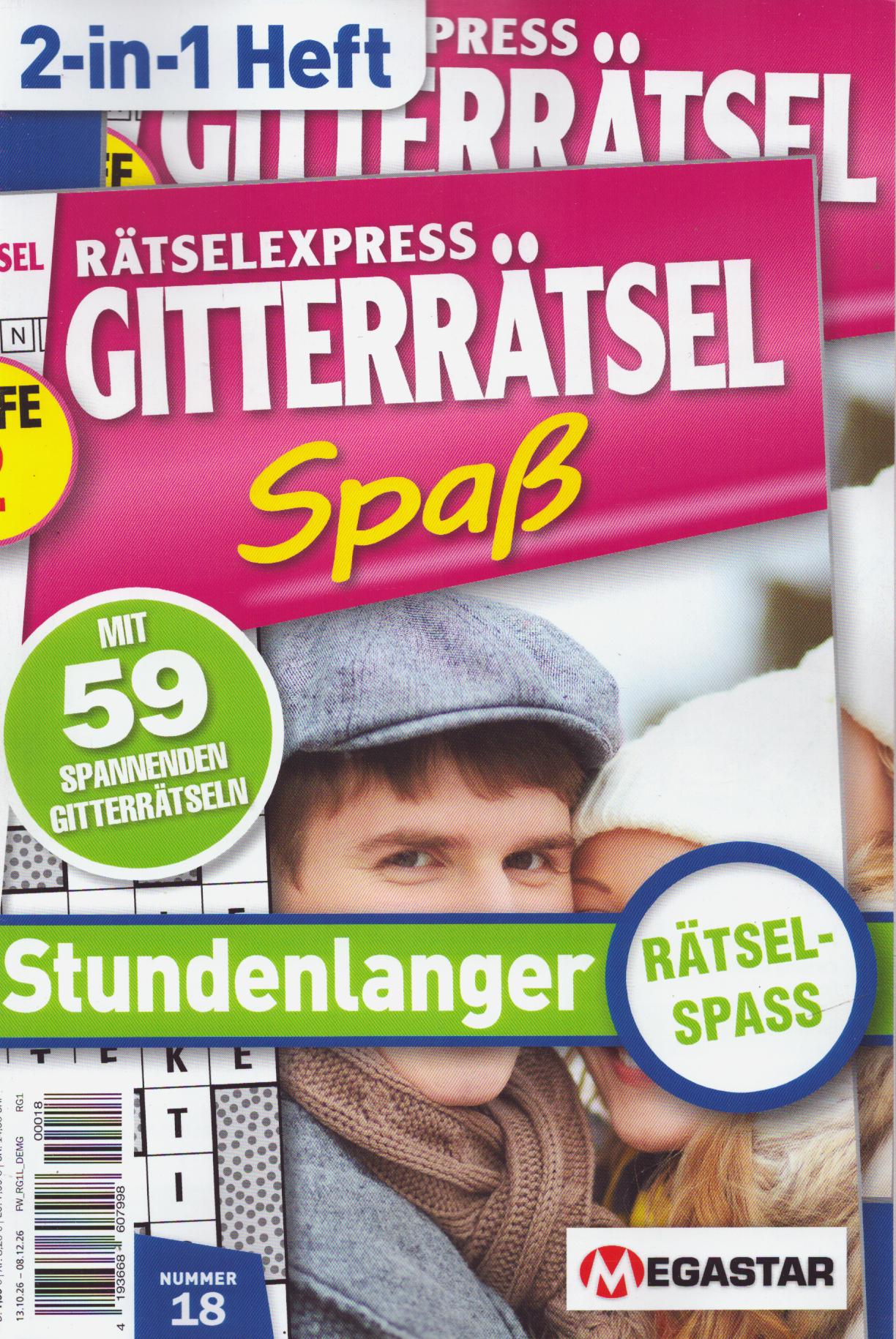 Rätselexpress Gitterrätsel Spaß Premiumband 18/2026