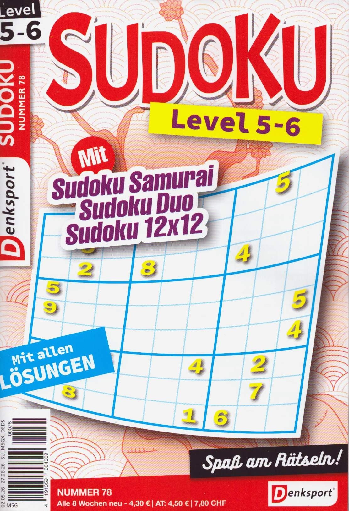 Denksport Sudoku Level 5-6 78/2026