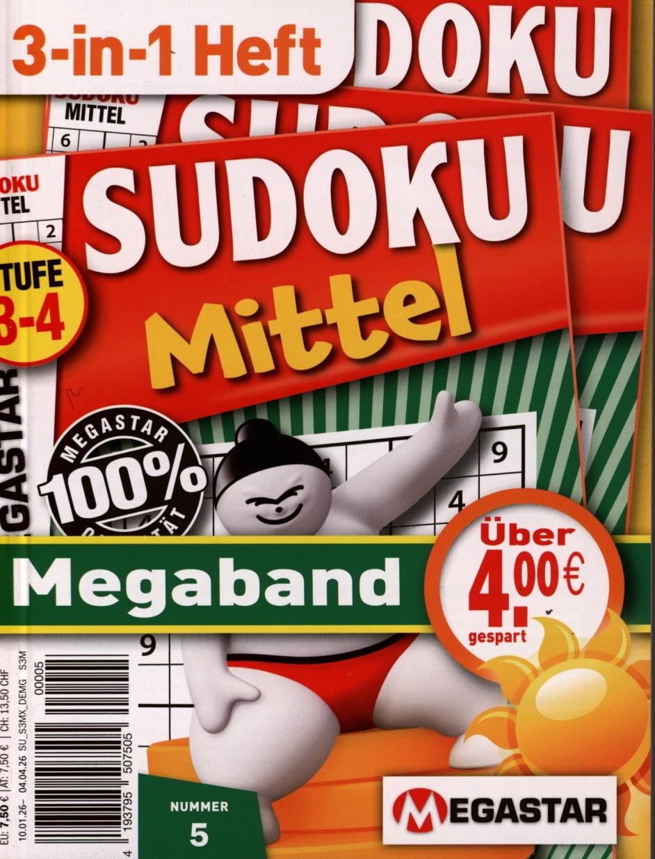 Sudoku Mittel Megaband 3in1 5/2026