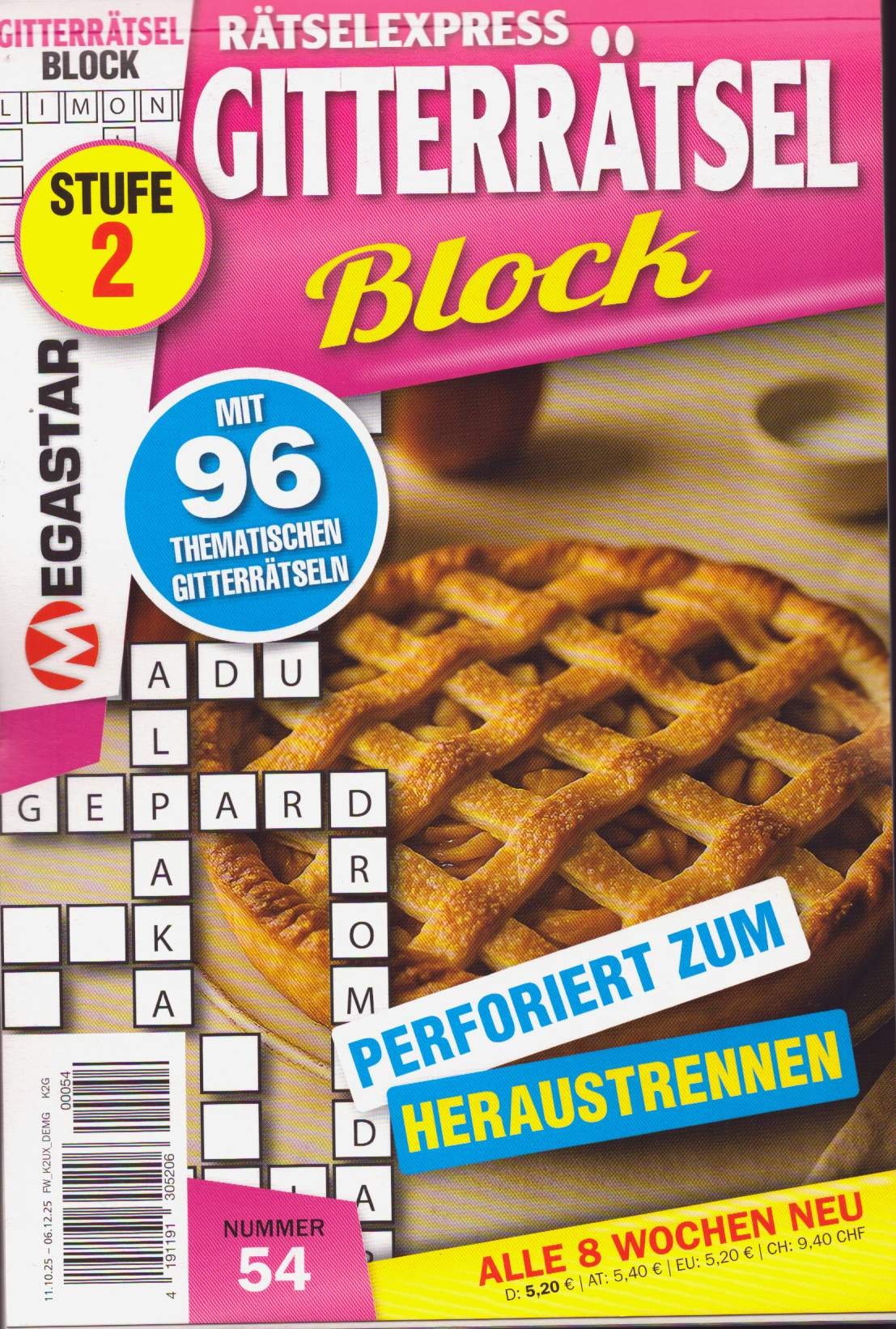 Rätselex. Gitterrätsel Block 54/2025 Rätselex. Gitterrätsel Block 54/2025