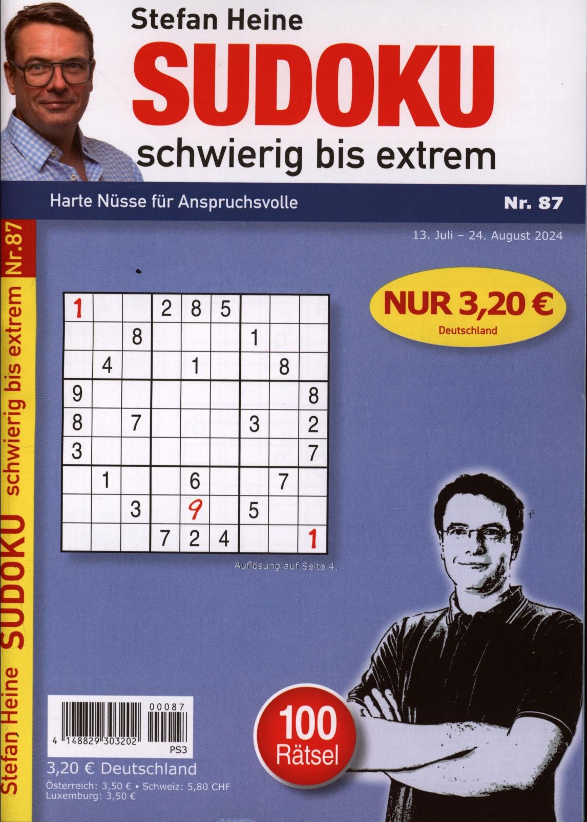 Sudoku schwierig bis extrem 87/2024
