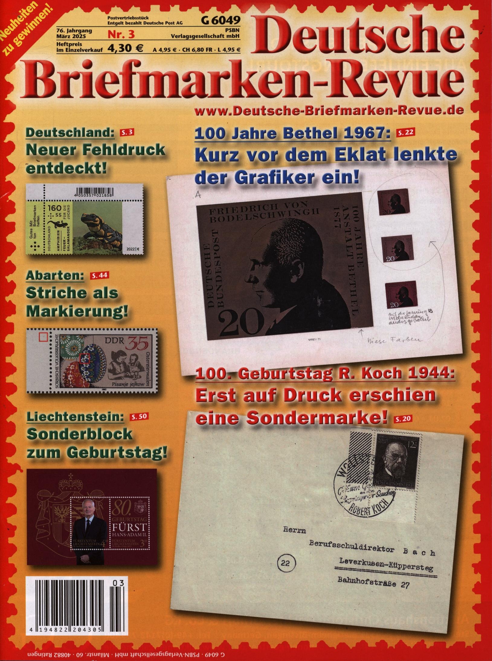 Dt. Briefmarken-Revue 3/2025