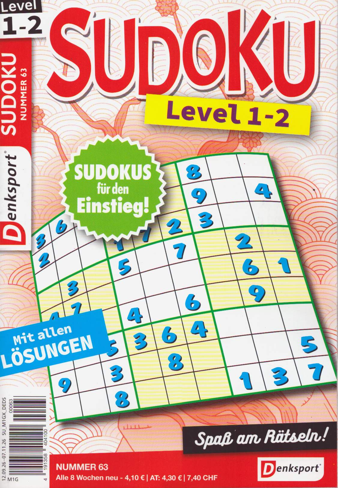 Denksport Sudoku Level 1-2 63/2026
