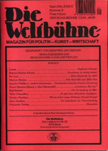 DIE WELTBÜHNE 9/2026